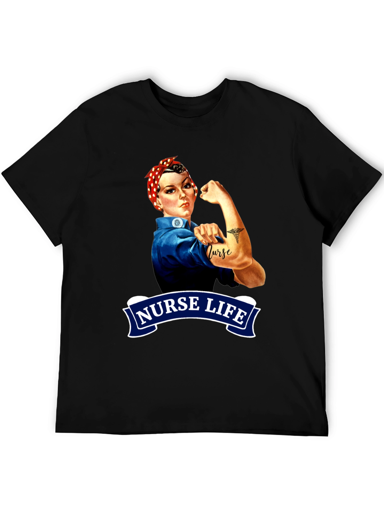 Nurse Life Rosie the Riveter Graphic Tee