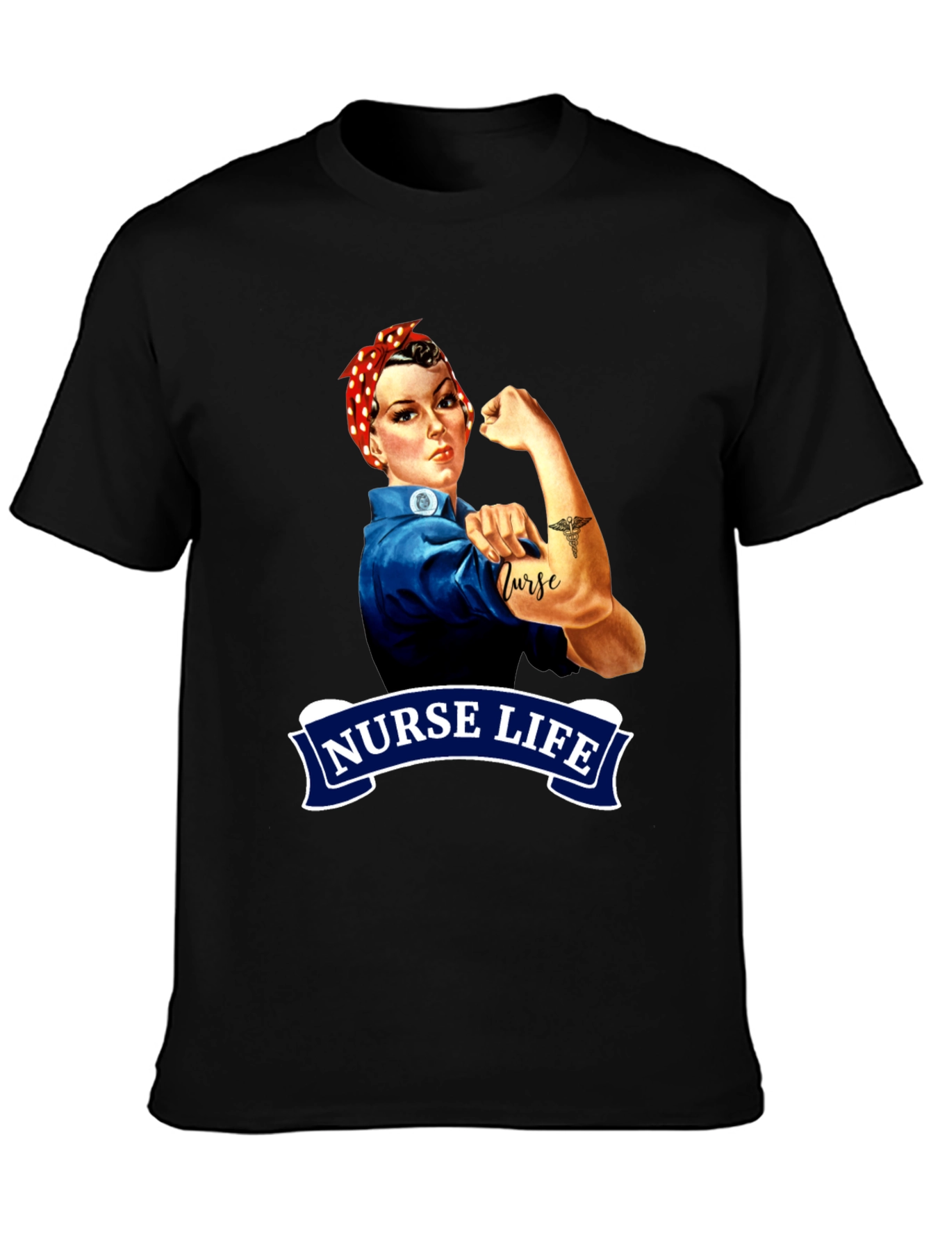 Nurse Life Rosie the Riveter Graphic Tee