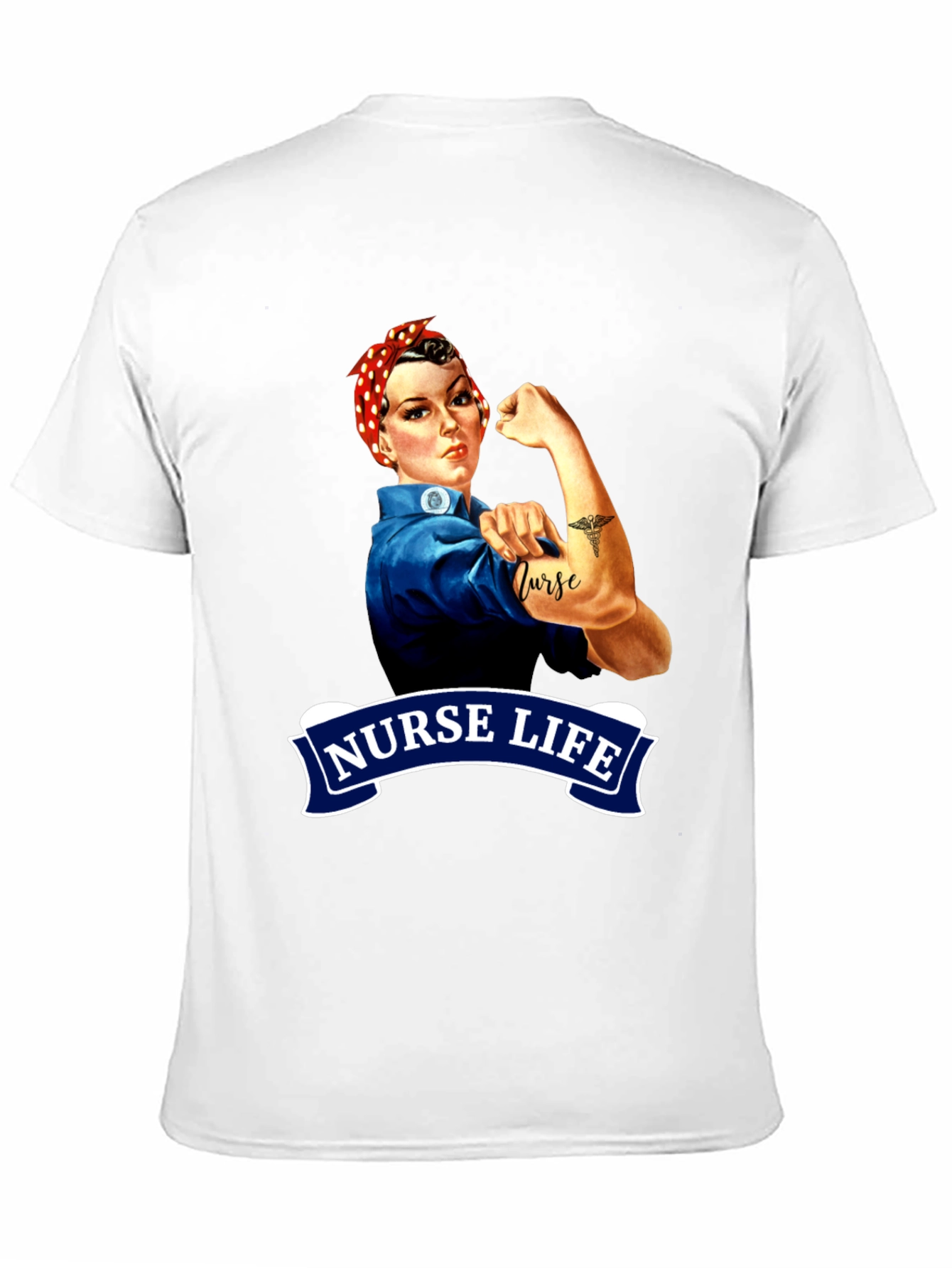 Nurse Life Rosie the Riveter Graphic Tee