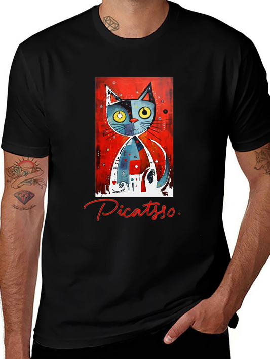 Picatso Cat Art T-Shirt - Unique Design