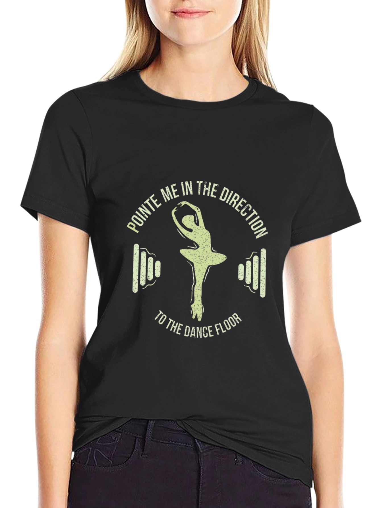 Pointe Me to the Dance Floor Graphic T-Shirt