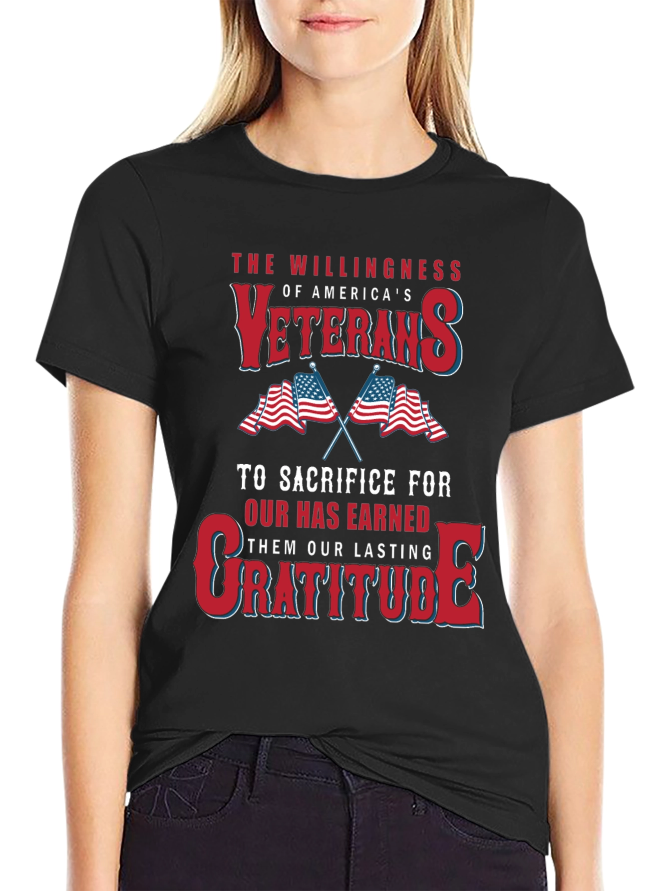 Veterans Gratitude T-Shirt: Patriotic USA Design
