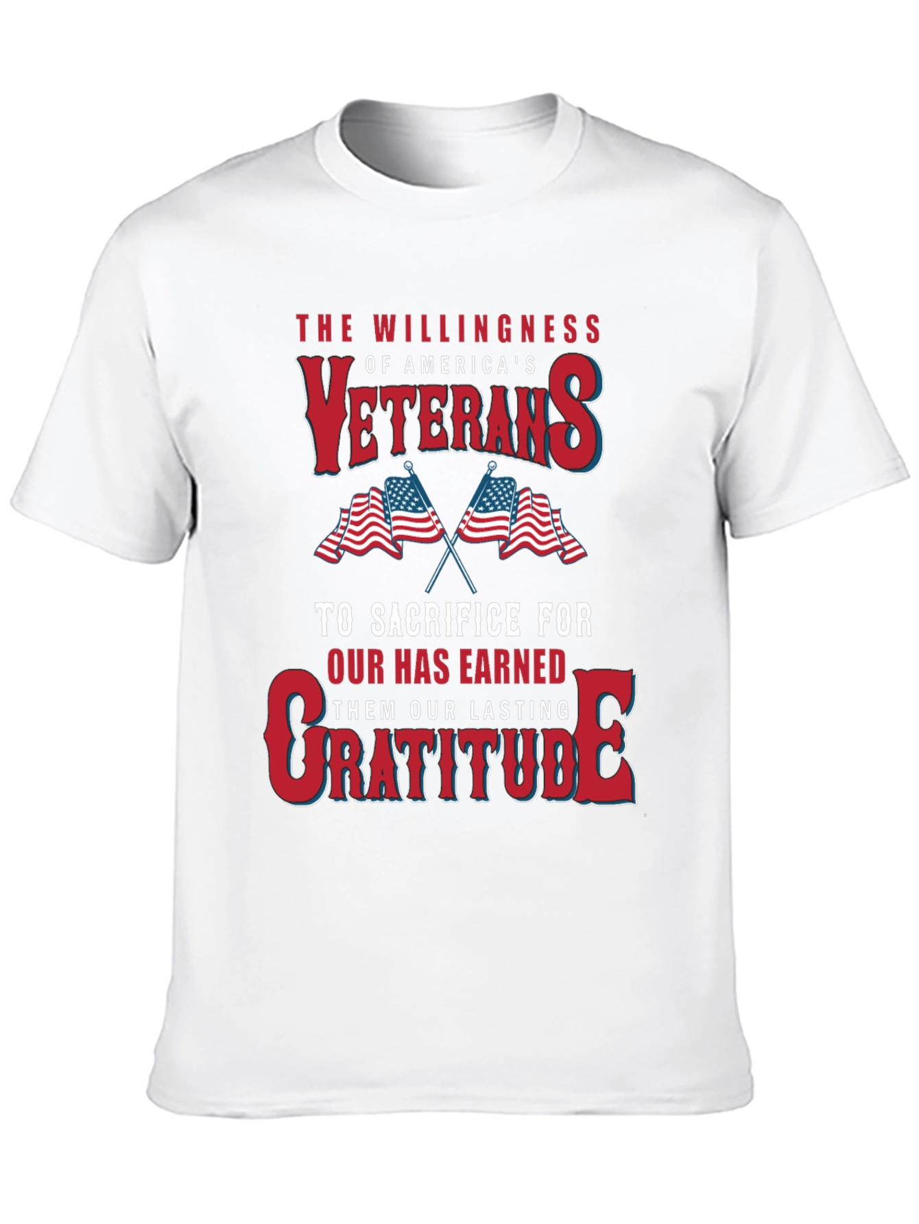 Veterans Gratitude T-Shirt: Patriotic USA Design
