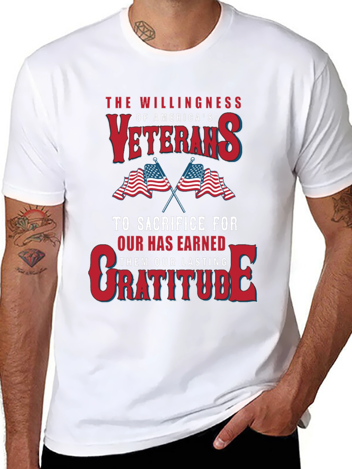 Veterans Gratitude T-Shirt: Patriotic USA Design