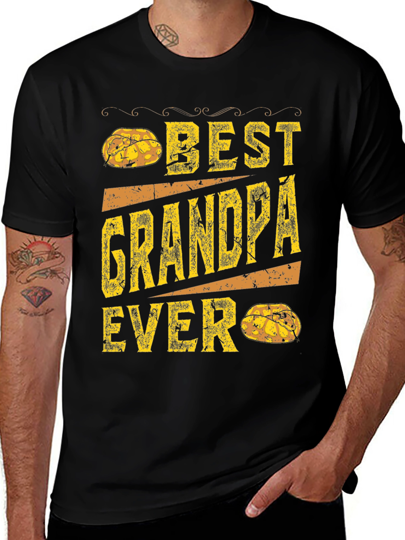 Best Grandpa Ever T-Shirt - Novelty Graphic Tee