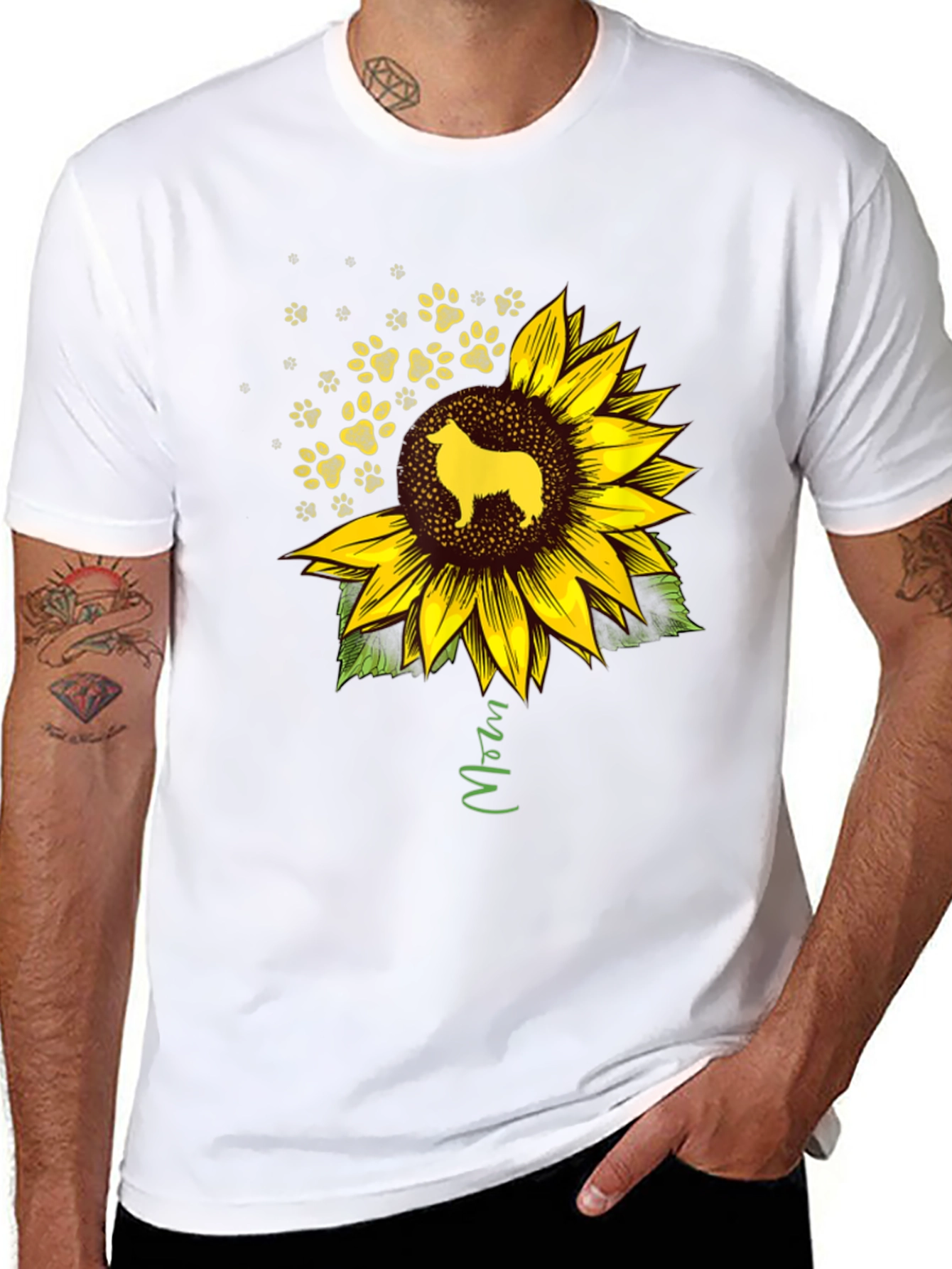 Dog Mom Sunflower T-Shirt – Cute Dog Lover Tee