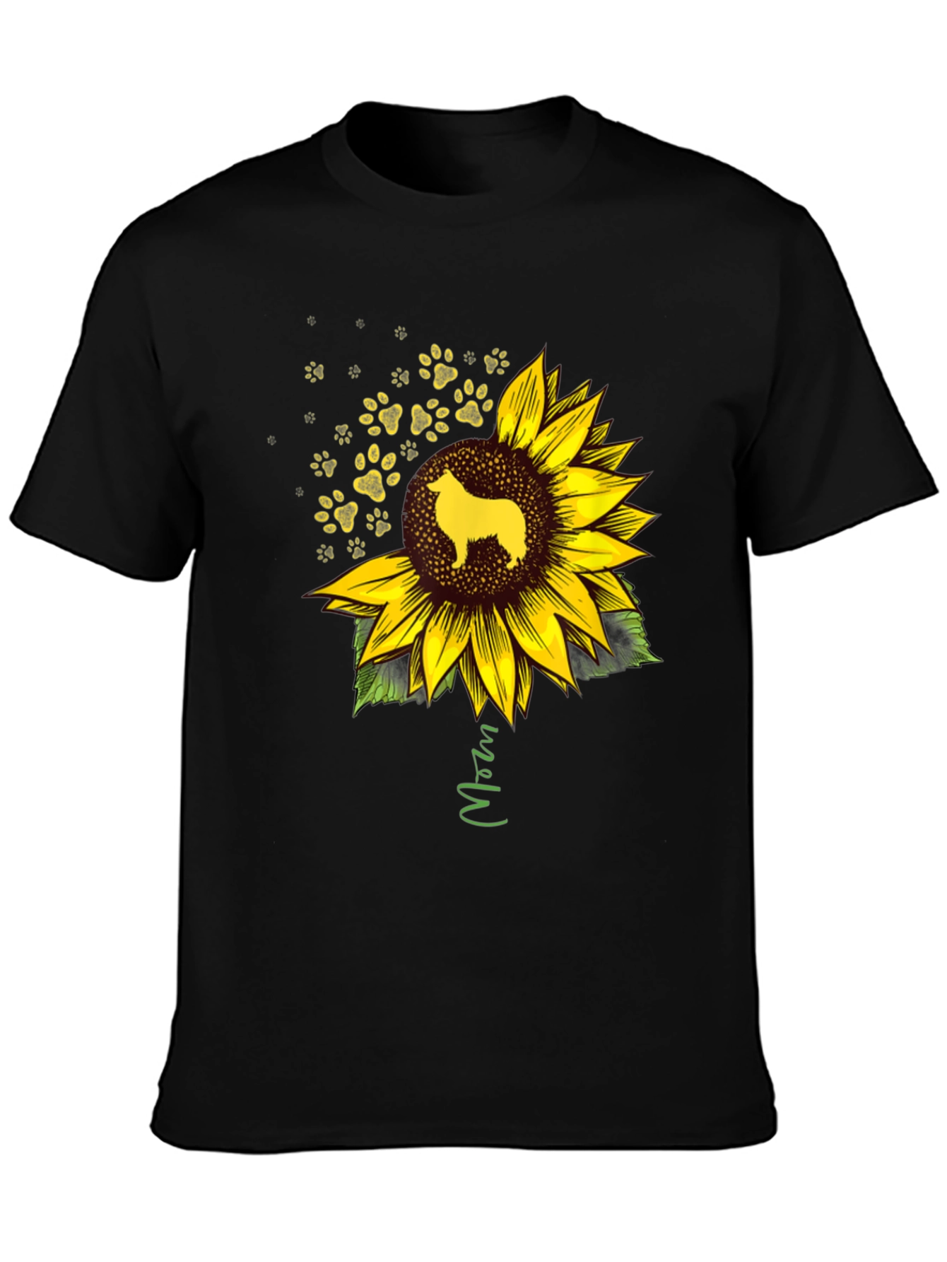 Dog Mom Sunflower T-Shirt – Cute Dog Lover Tee