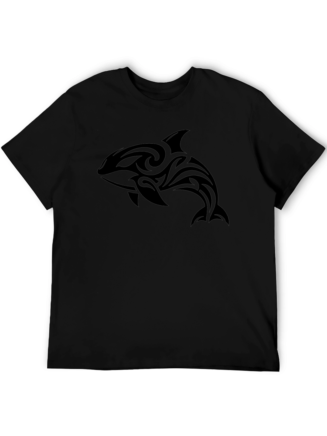 Tribal Orca Graphic Tee - Mens Black T-Shirt