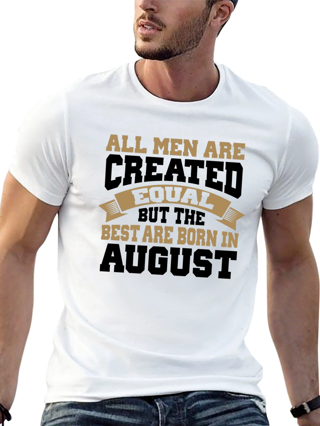 Mens Best Born in August Graphic Tee