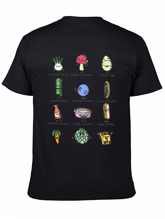 Funny Food Puns Black T-Shirt