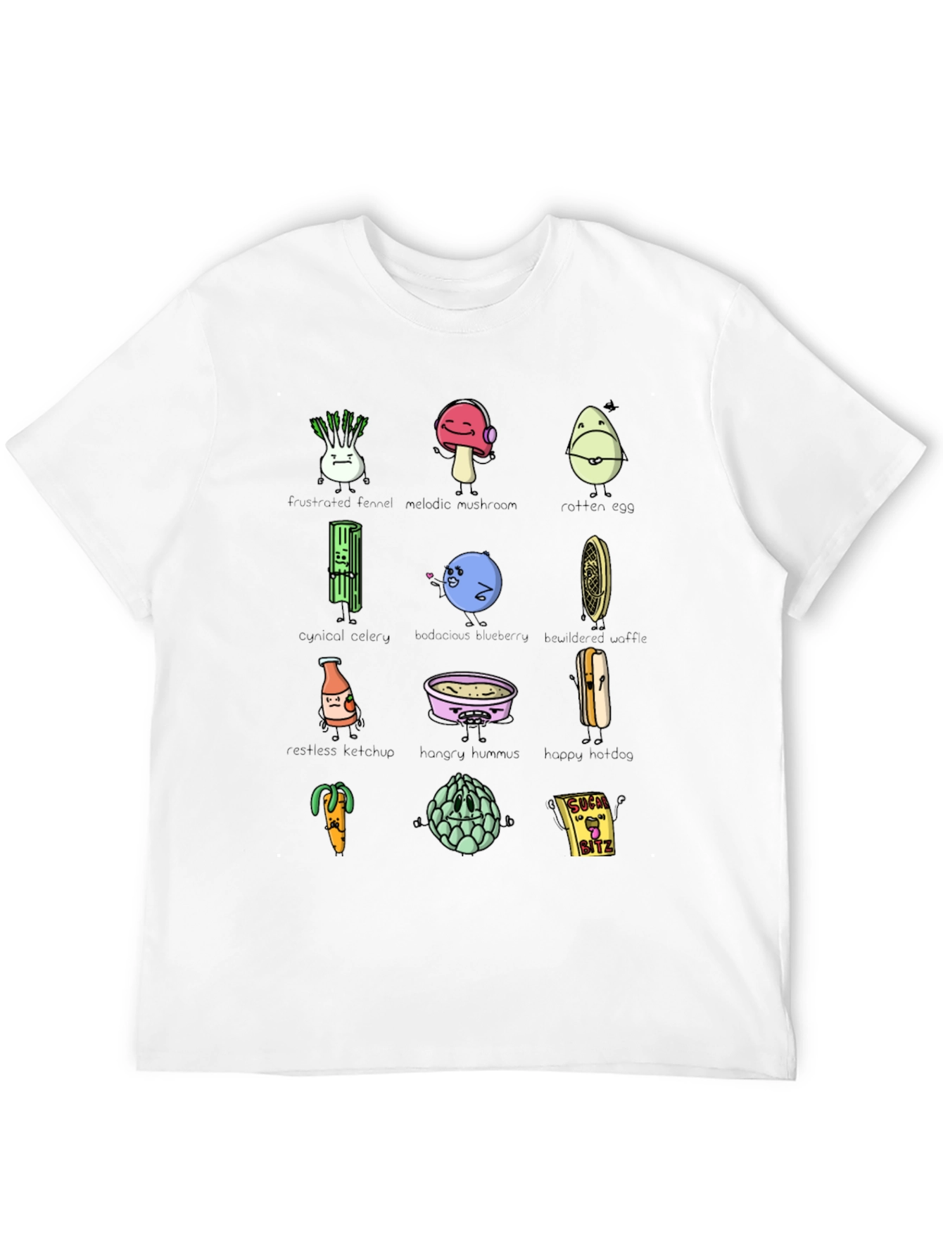 Funny Food Puns Black T-Shirt