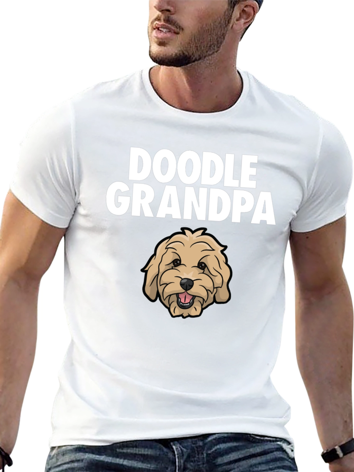 Doodle Grandpa T-Shirt - Cute Dog Graphic Tee