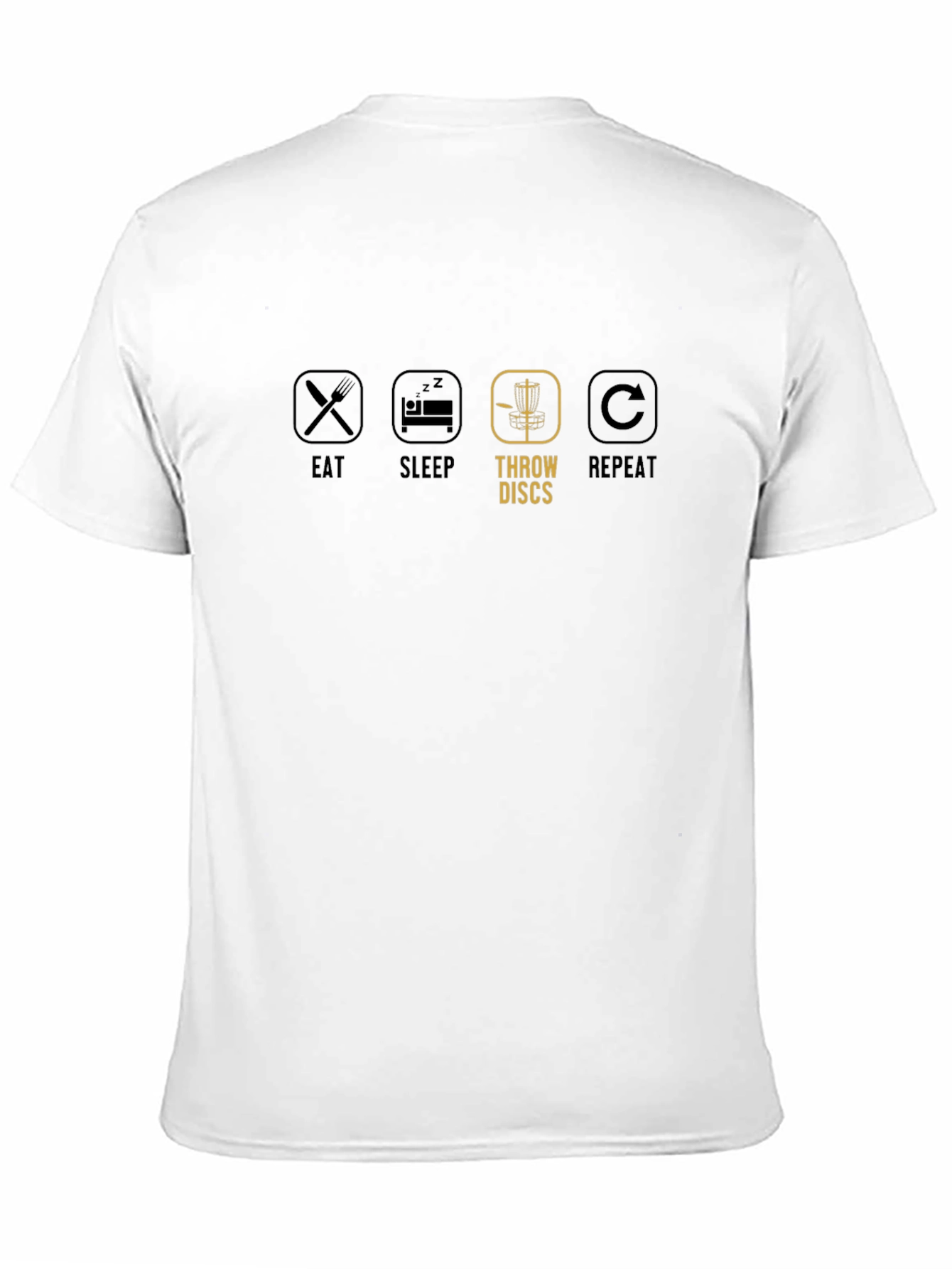 Eat Sleep Throw Discs Repeat Black T-Shirt