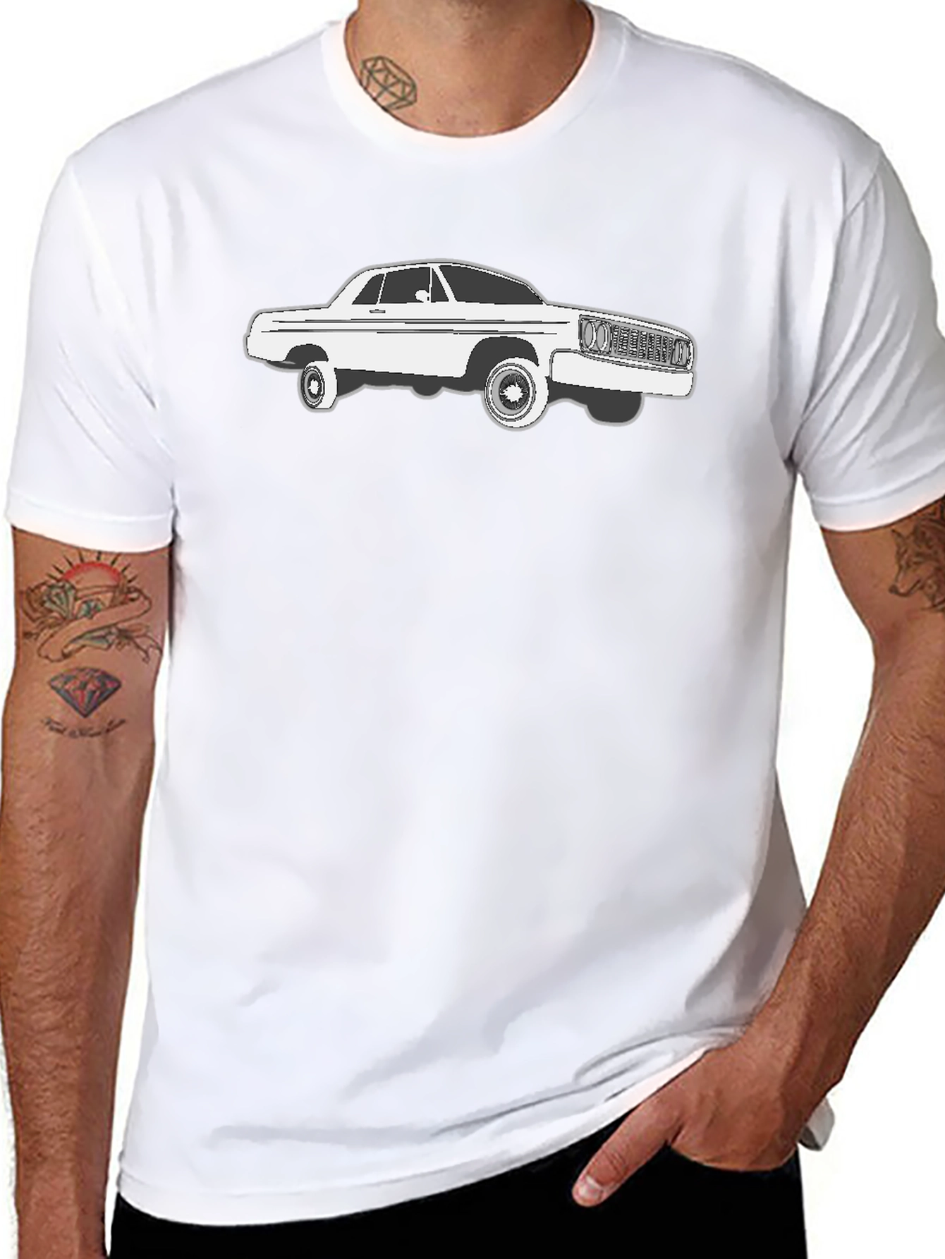 Classic Car Graphic Tee - Black