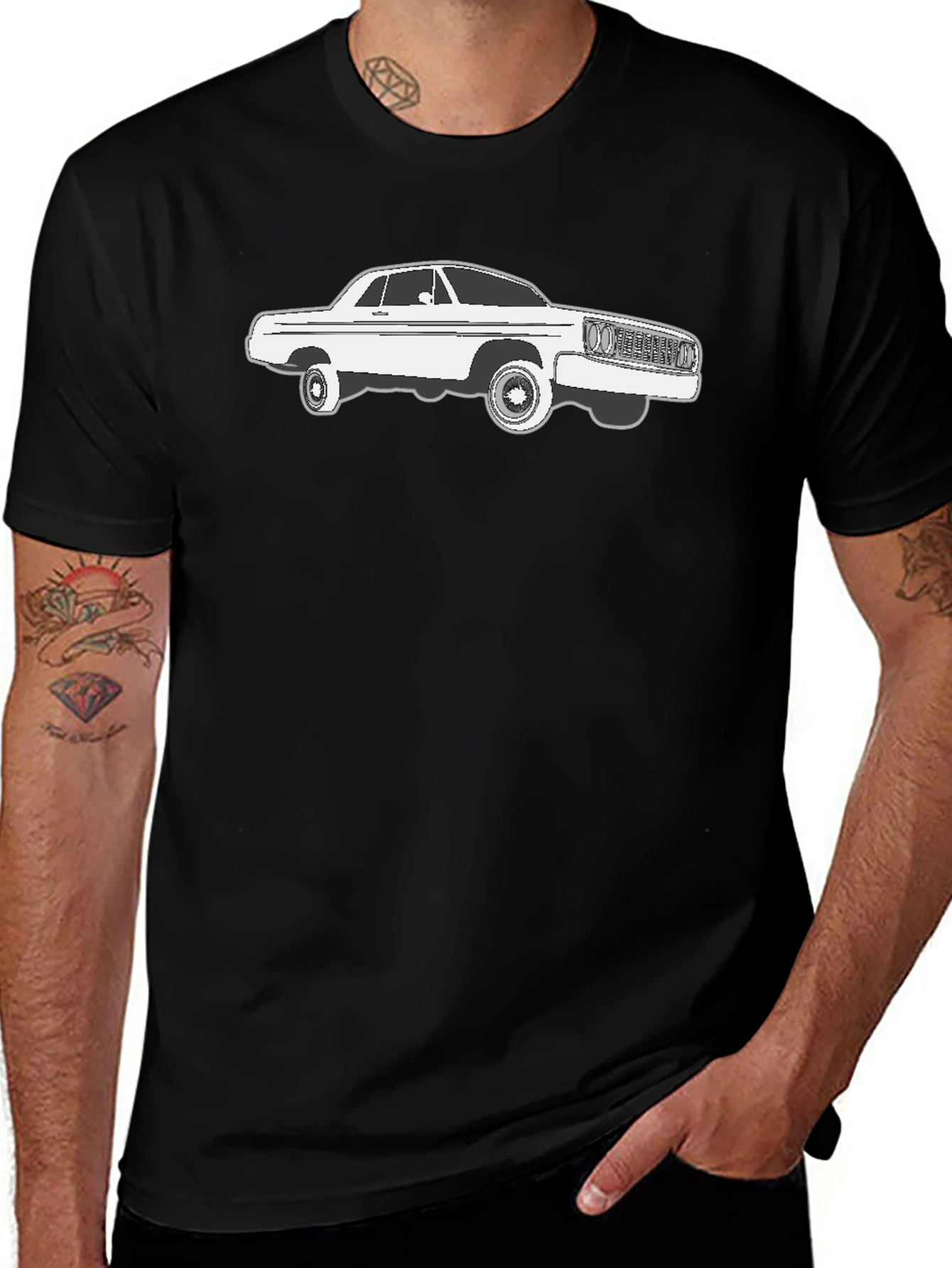 Classic Car Graphic Tee - Black