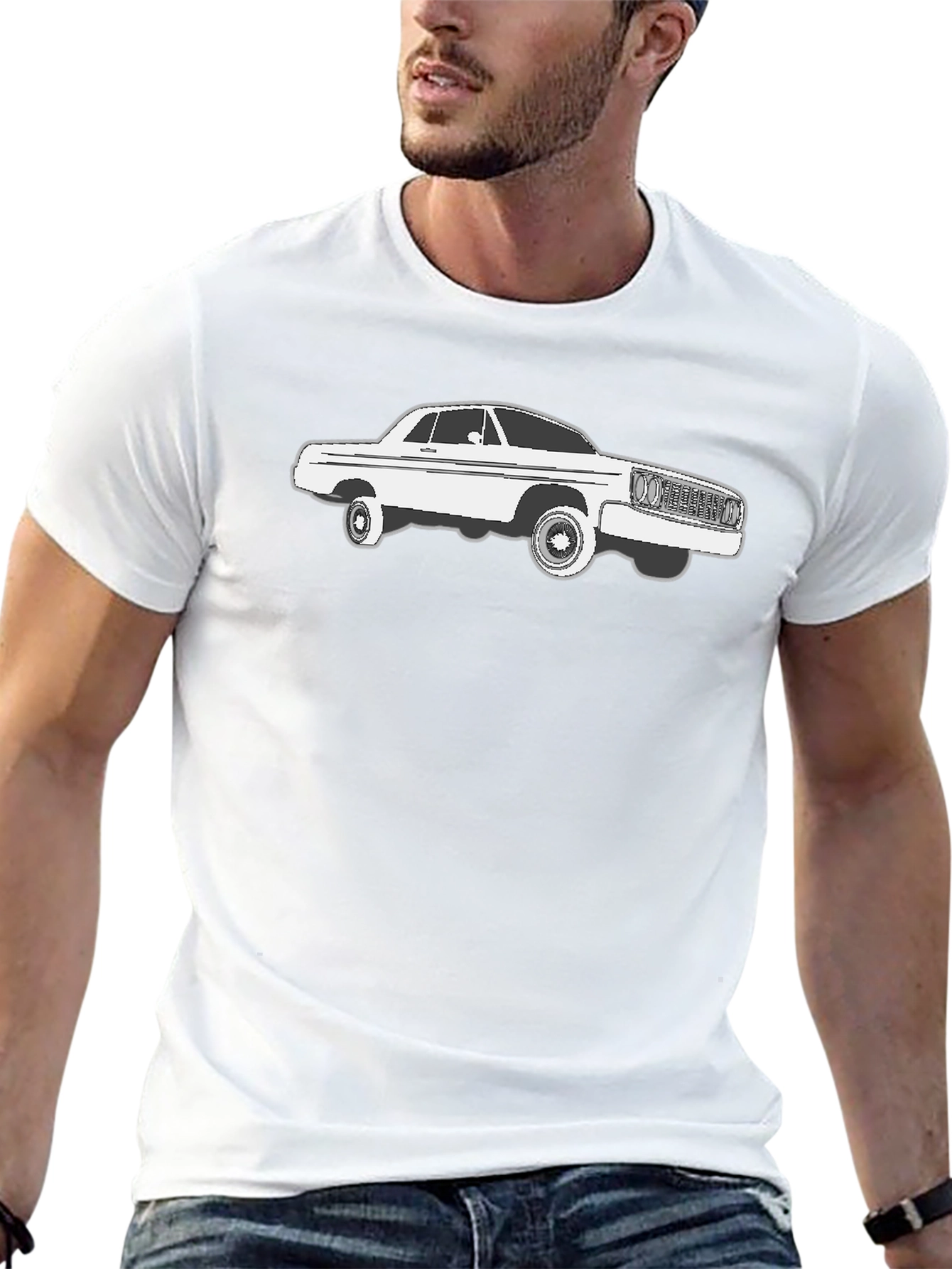 Classic Car Graphic Tee - Black