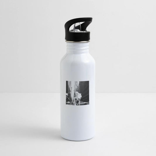 A model walking in the big city (blac n' whit v.)