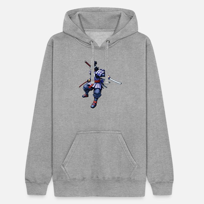 A pixel art of a Samurai