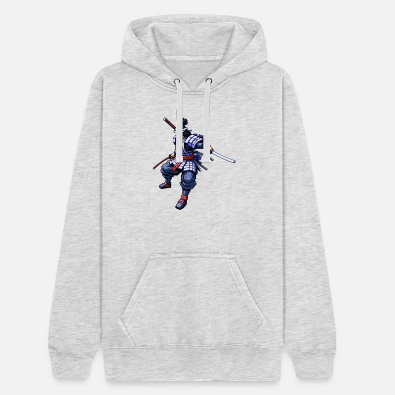 A pixel art of a Samurai