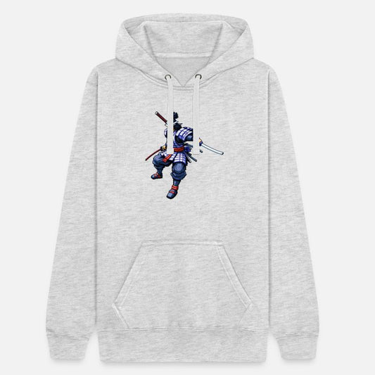 A pixel art of a Samurai