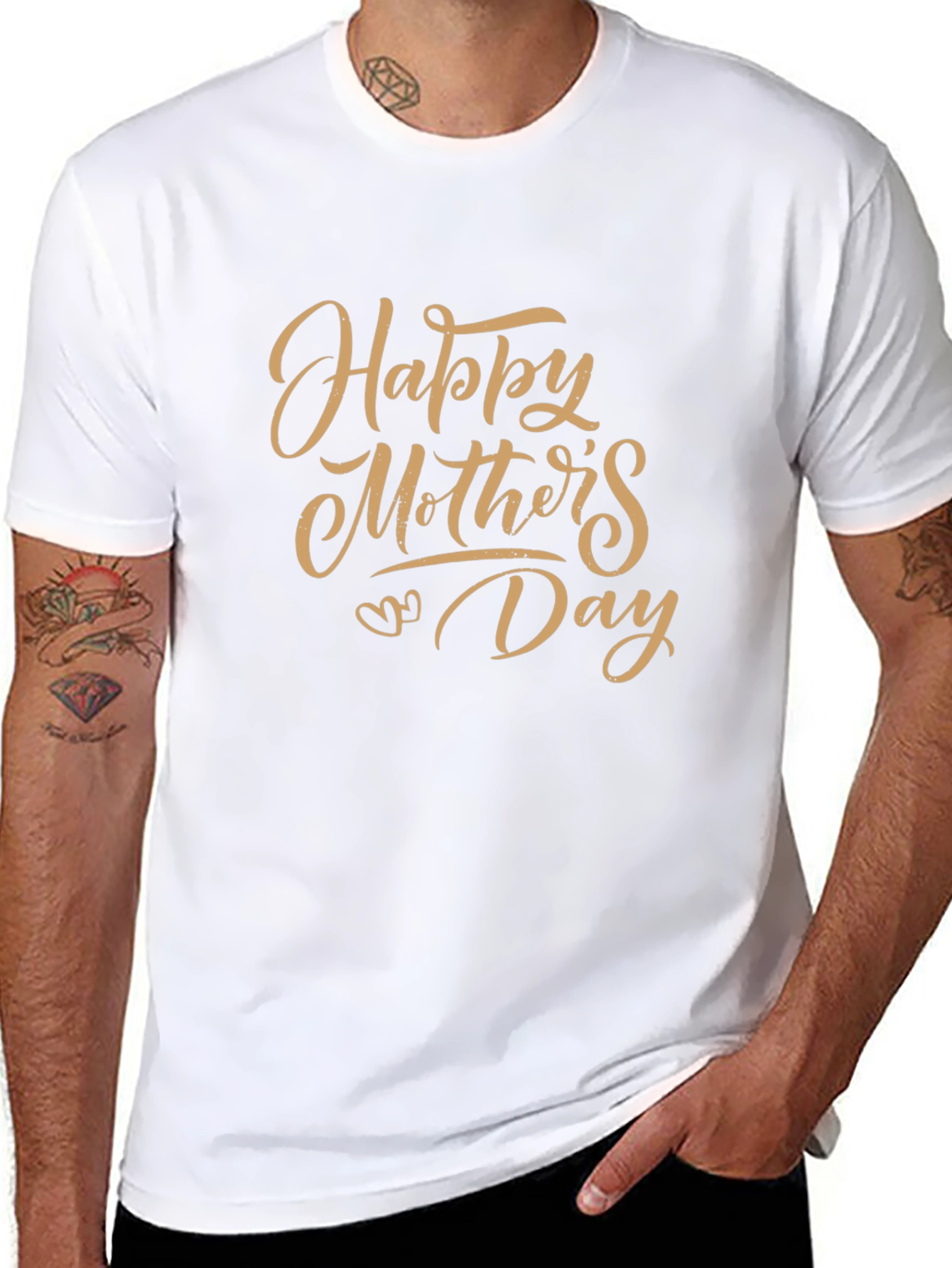 Happy Mothers Day Black T-Shirt
