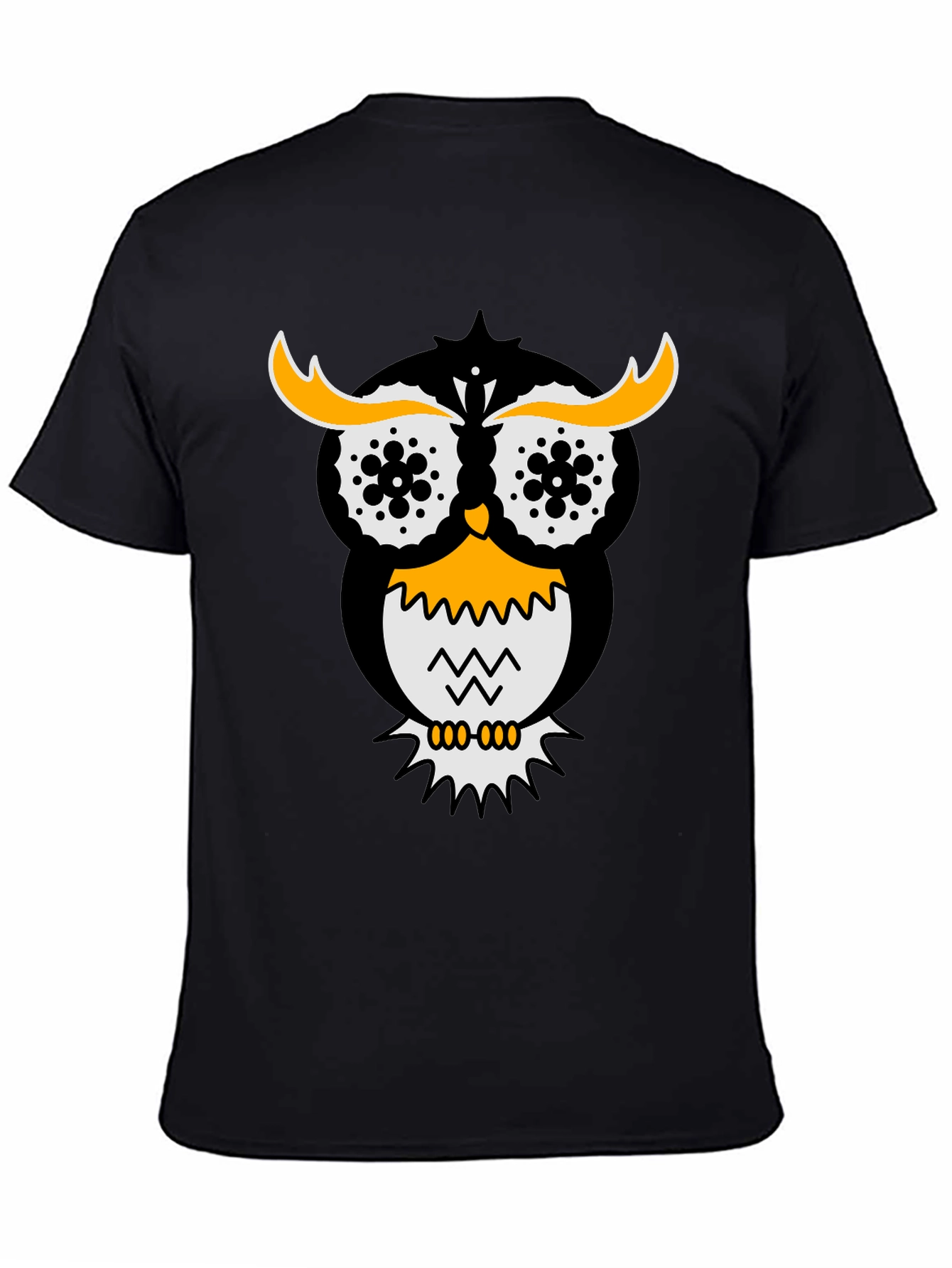Owl Graphic Tee - Stylish Black Cotton T-Shirt