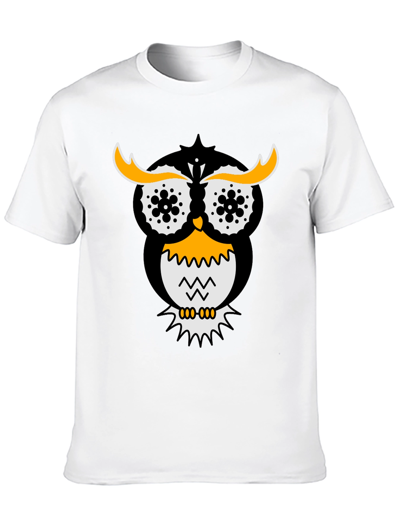 Owl Graphic Tee - Stylish Black Cotton T-Shirt