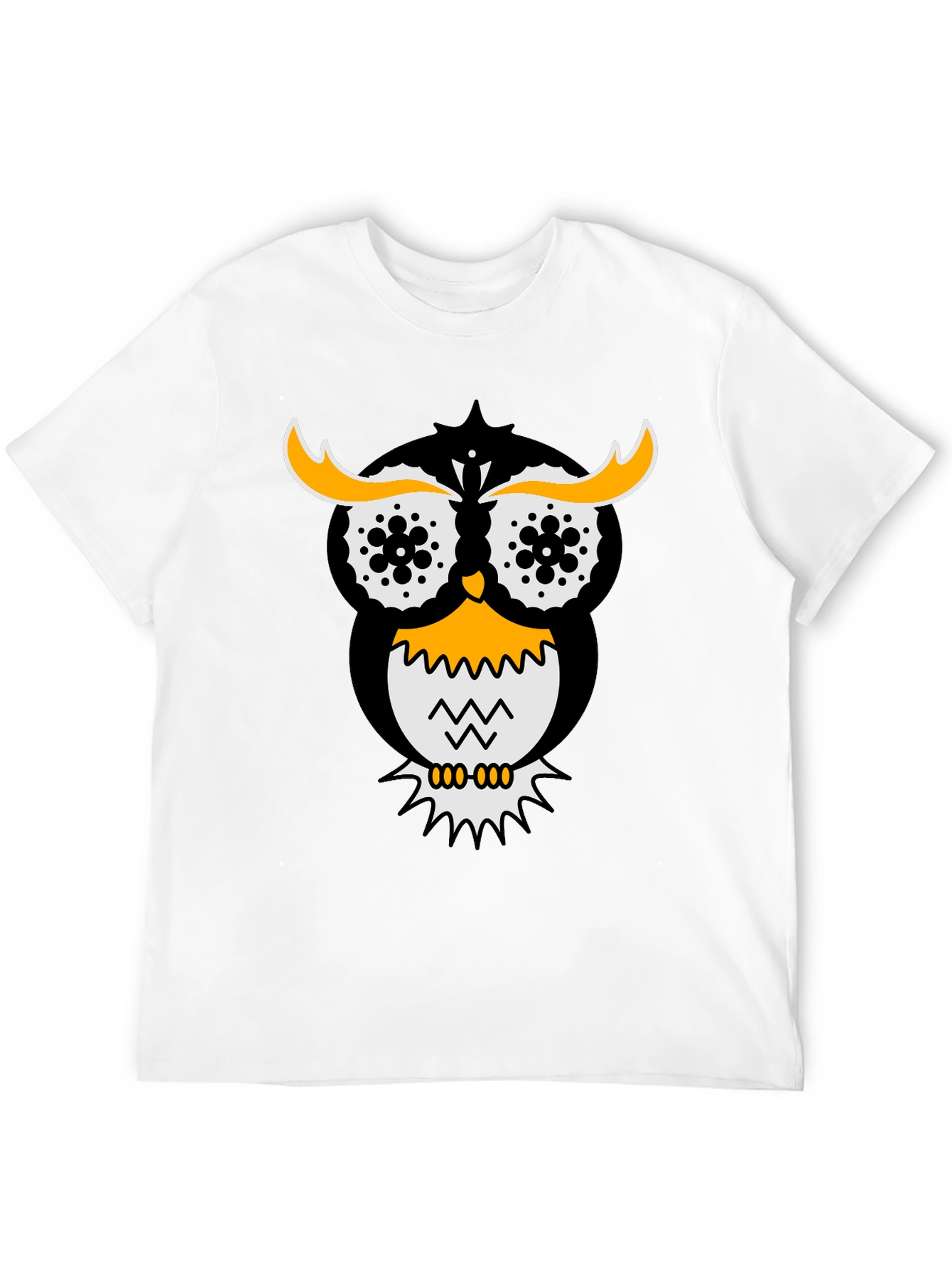 Owl Graphic Tee - Stylish Black Cotton T-Shirt