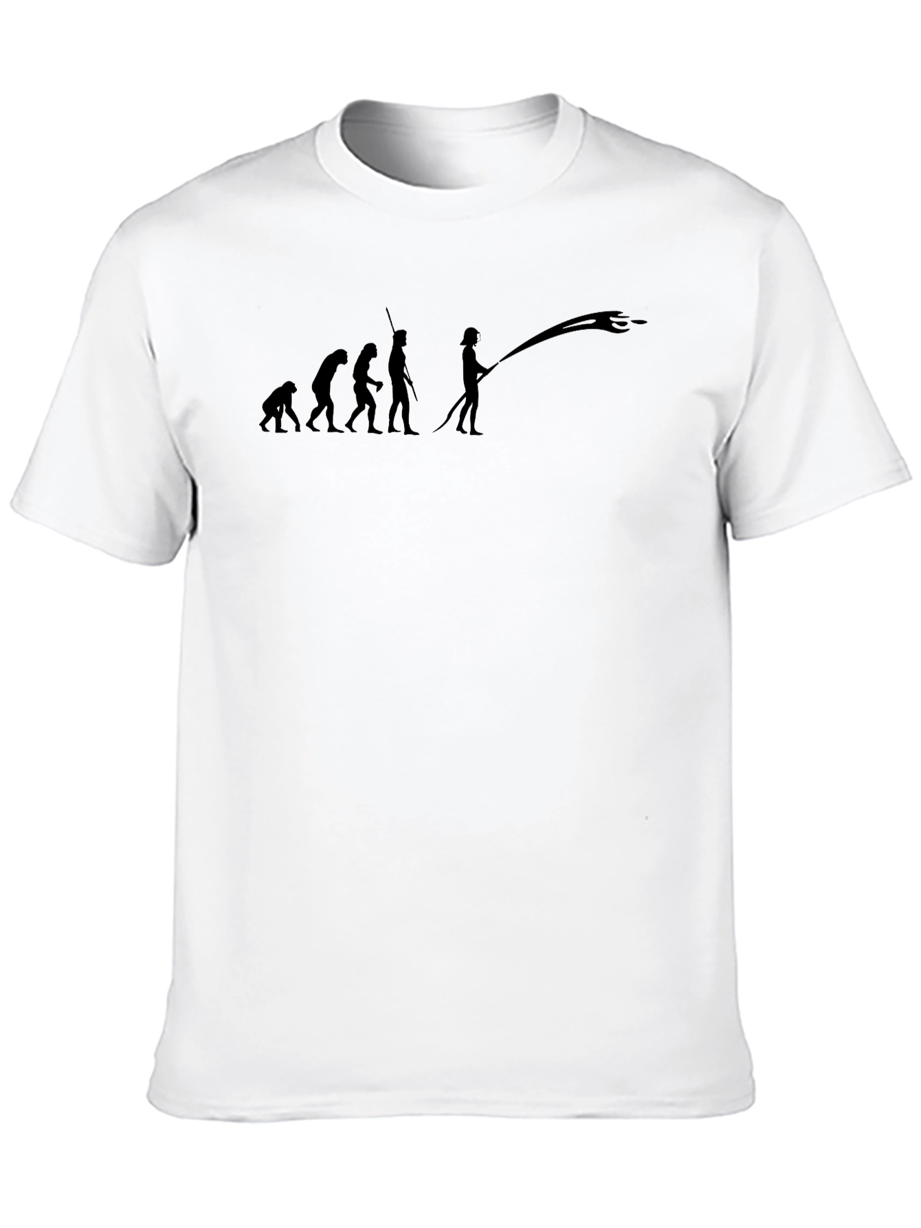 Evolution of Angling Mens Black T-Shirt