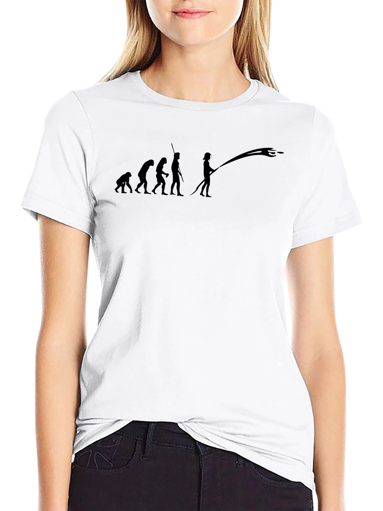 Evolution of Angling Mens Black T-Shirt