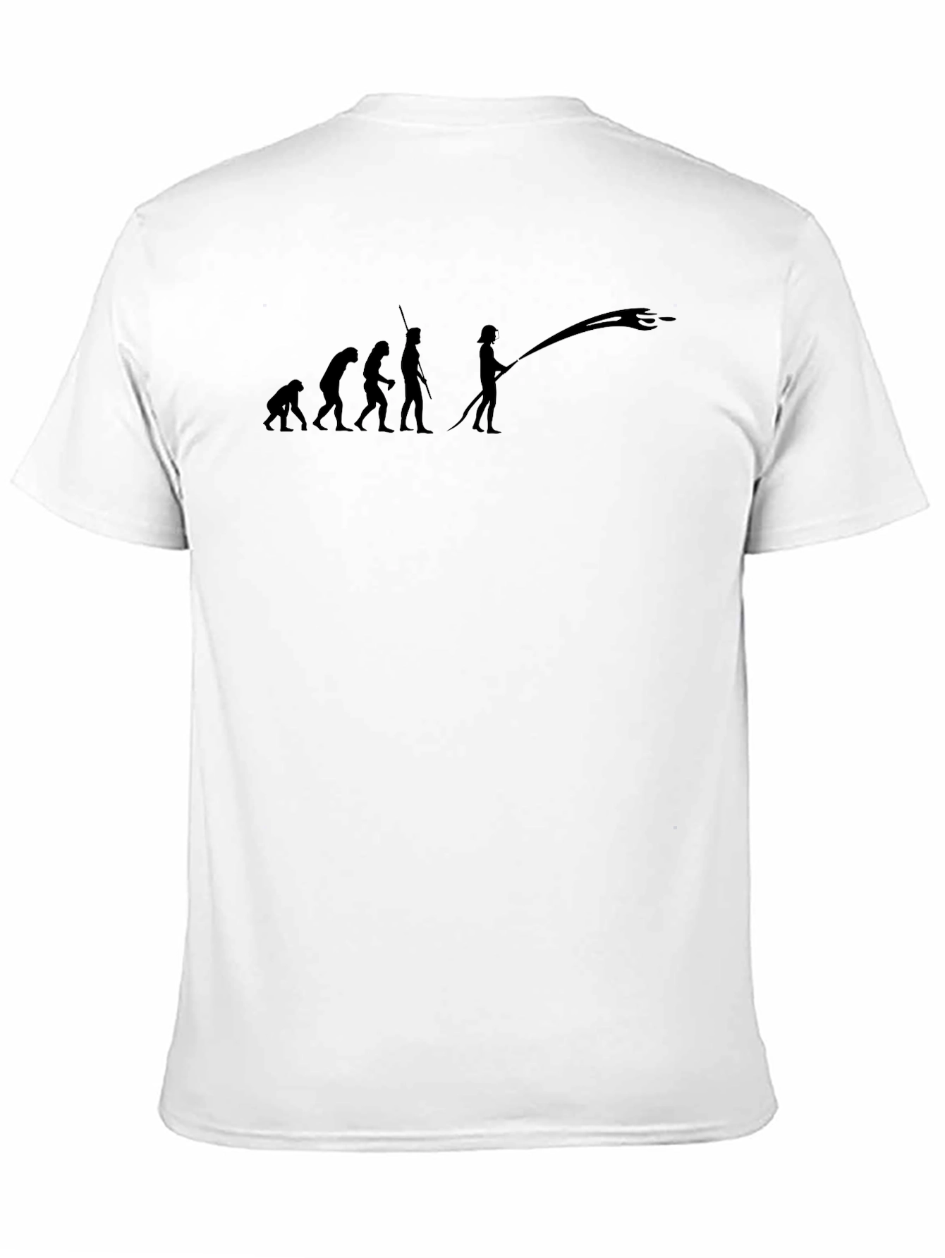 Evolution of Angling Mens Black T-Shirt