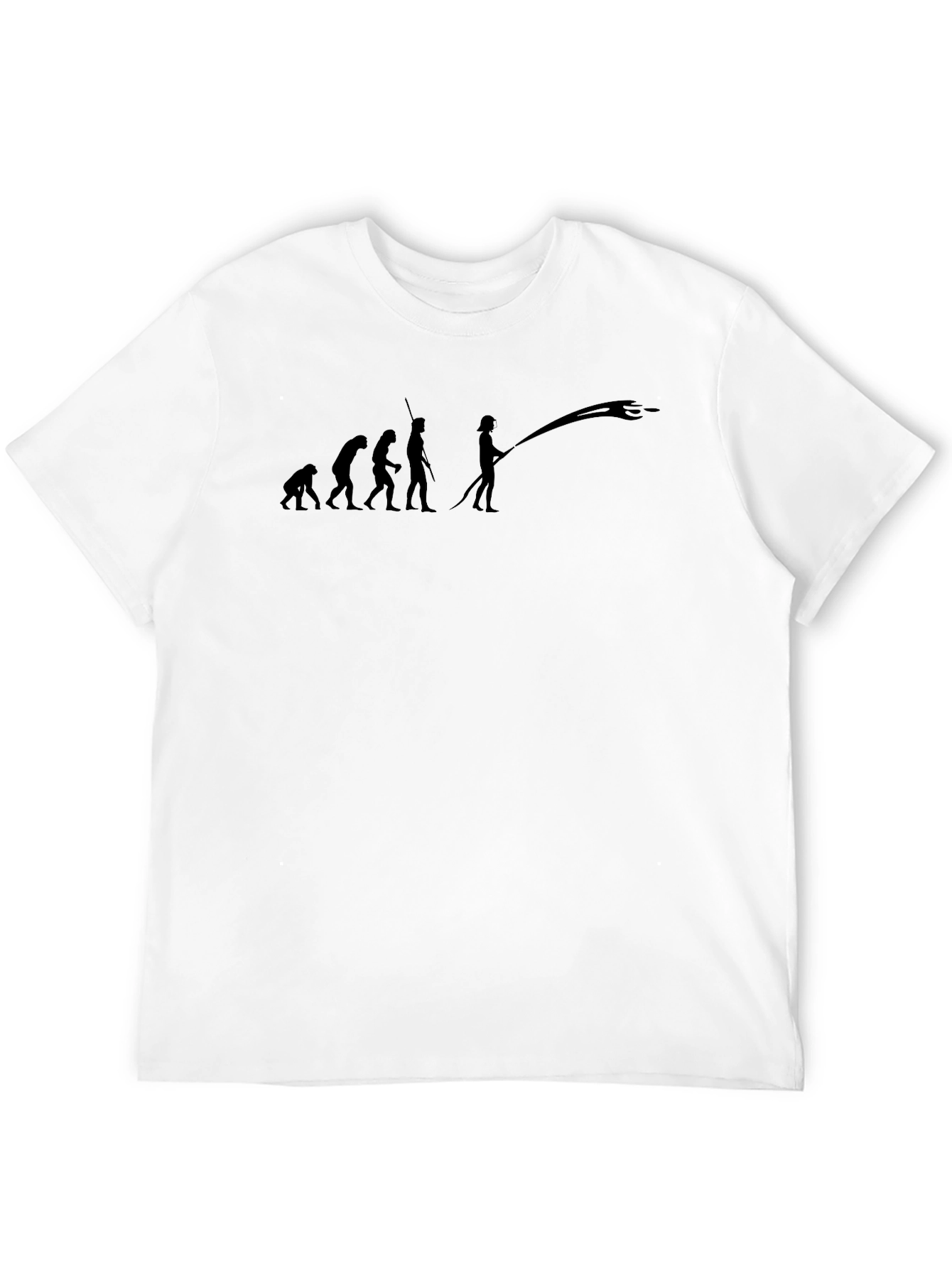 Evolution of Angling Mens Black T-Shirt