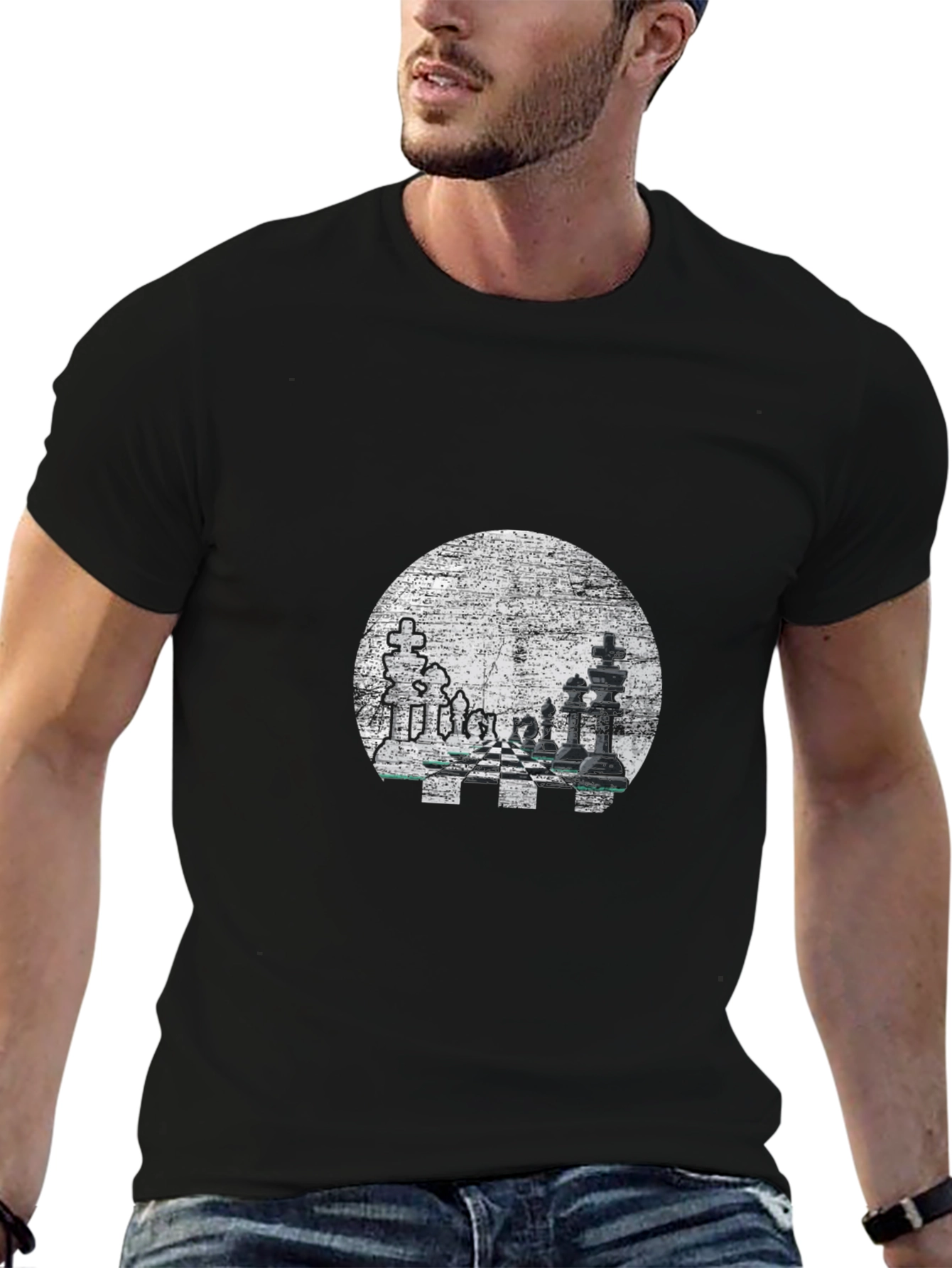 Chess Graphic Tee - Mens Black T-Shirt