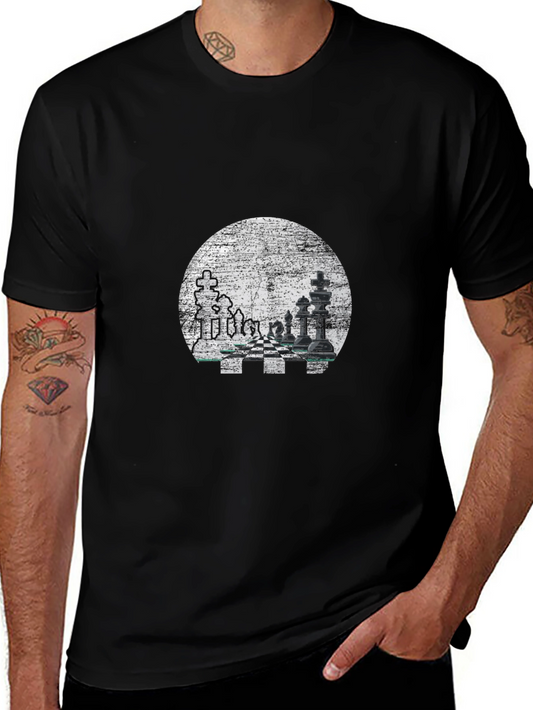 Chess Graphic Tee - Mens Black T-Shirt