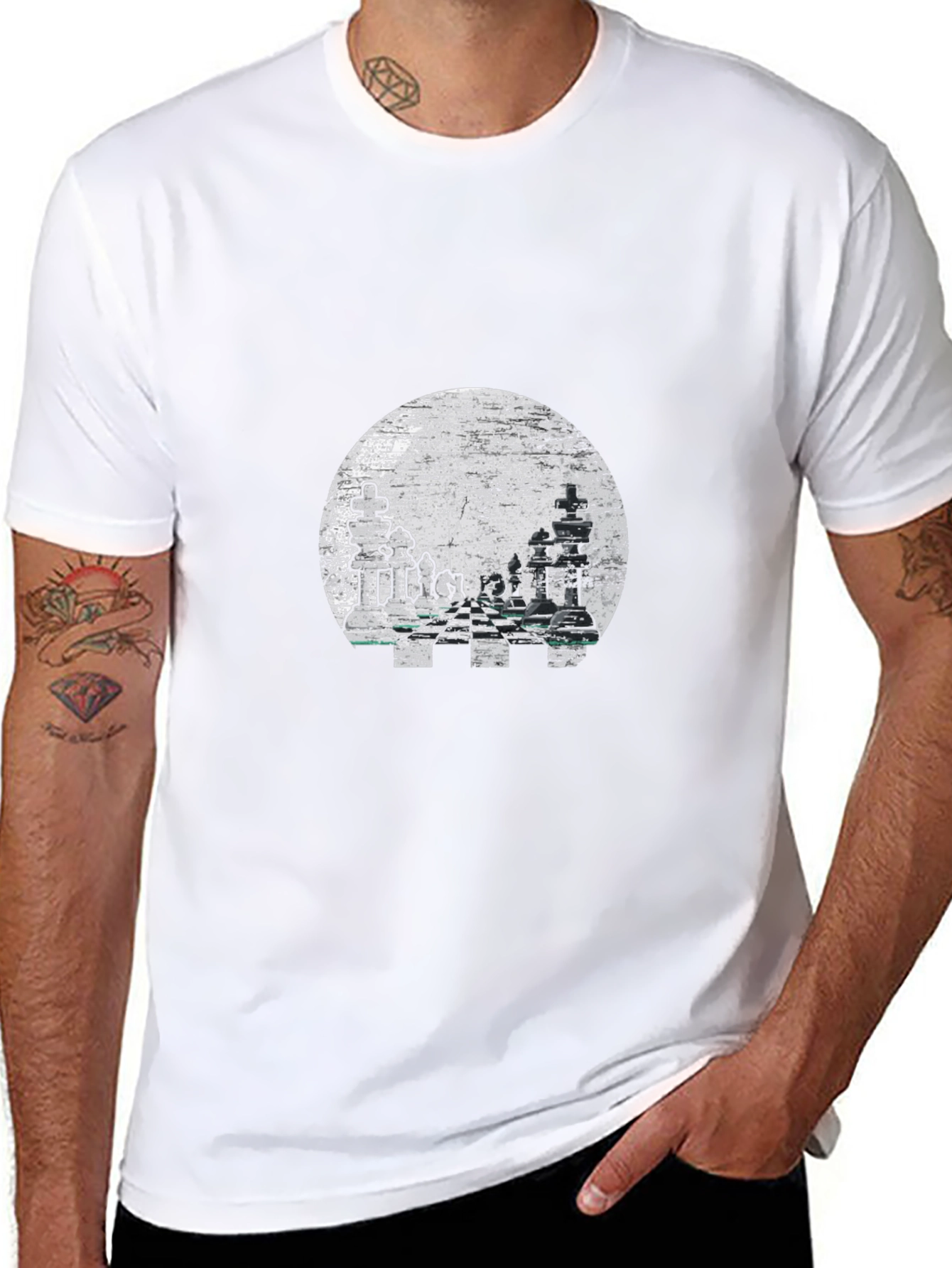 Chess Graphic Tee - Mens Black T-Shirt