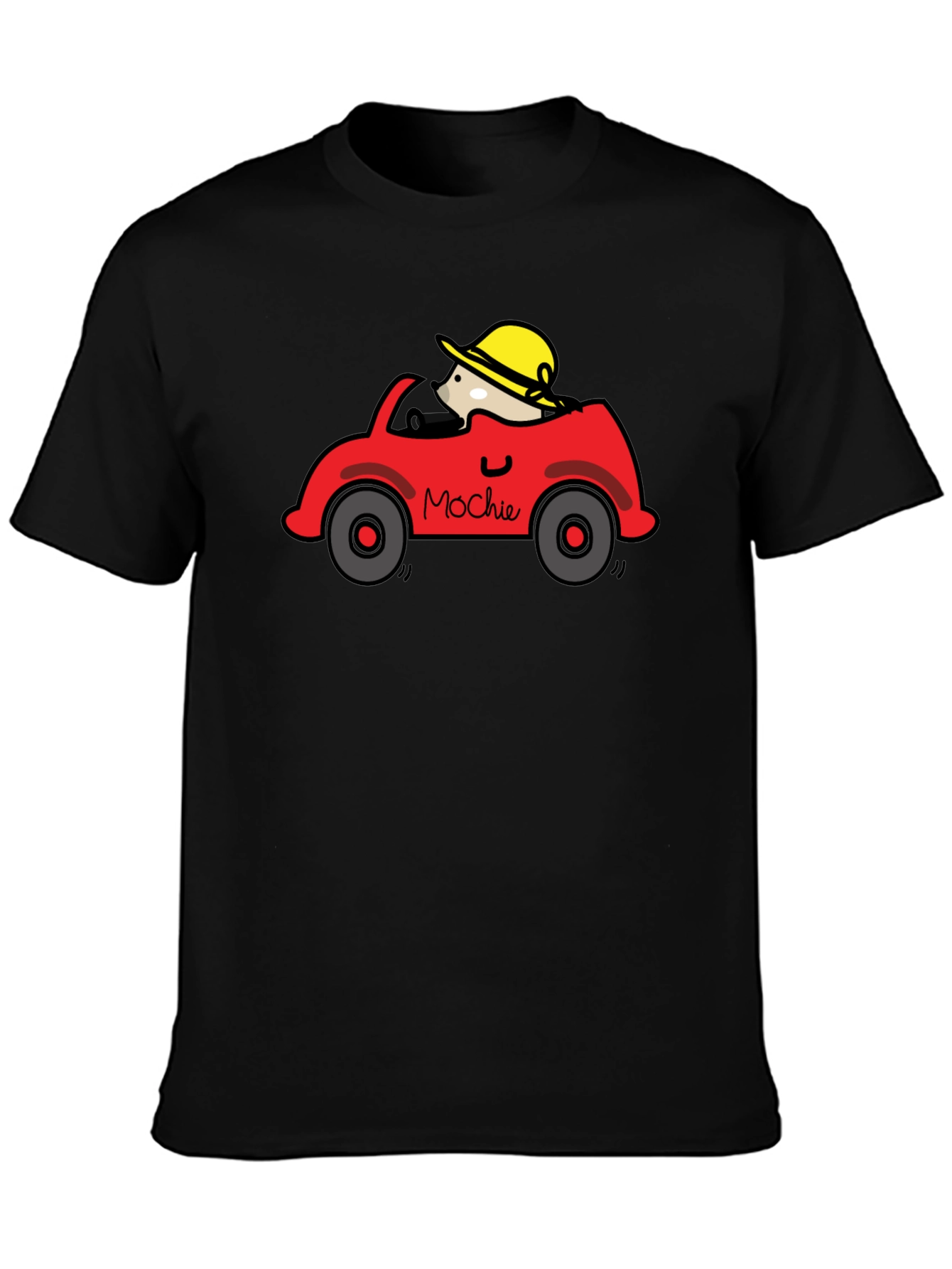 Mochies Car T-Shirt - Cartoon Graphic Tee