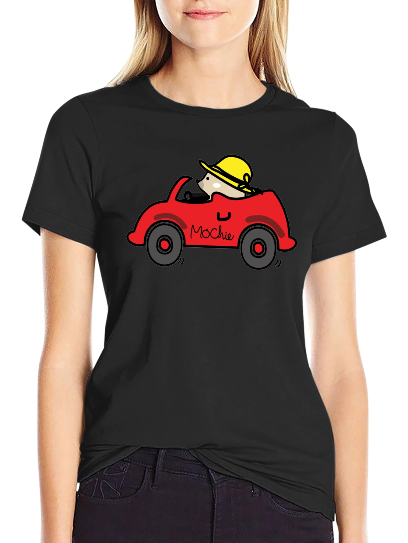 Mochies Car T-Shirt - Cartoon Graphic Tee