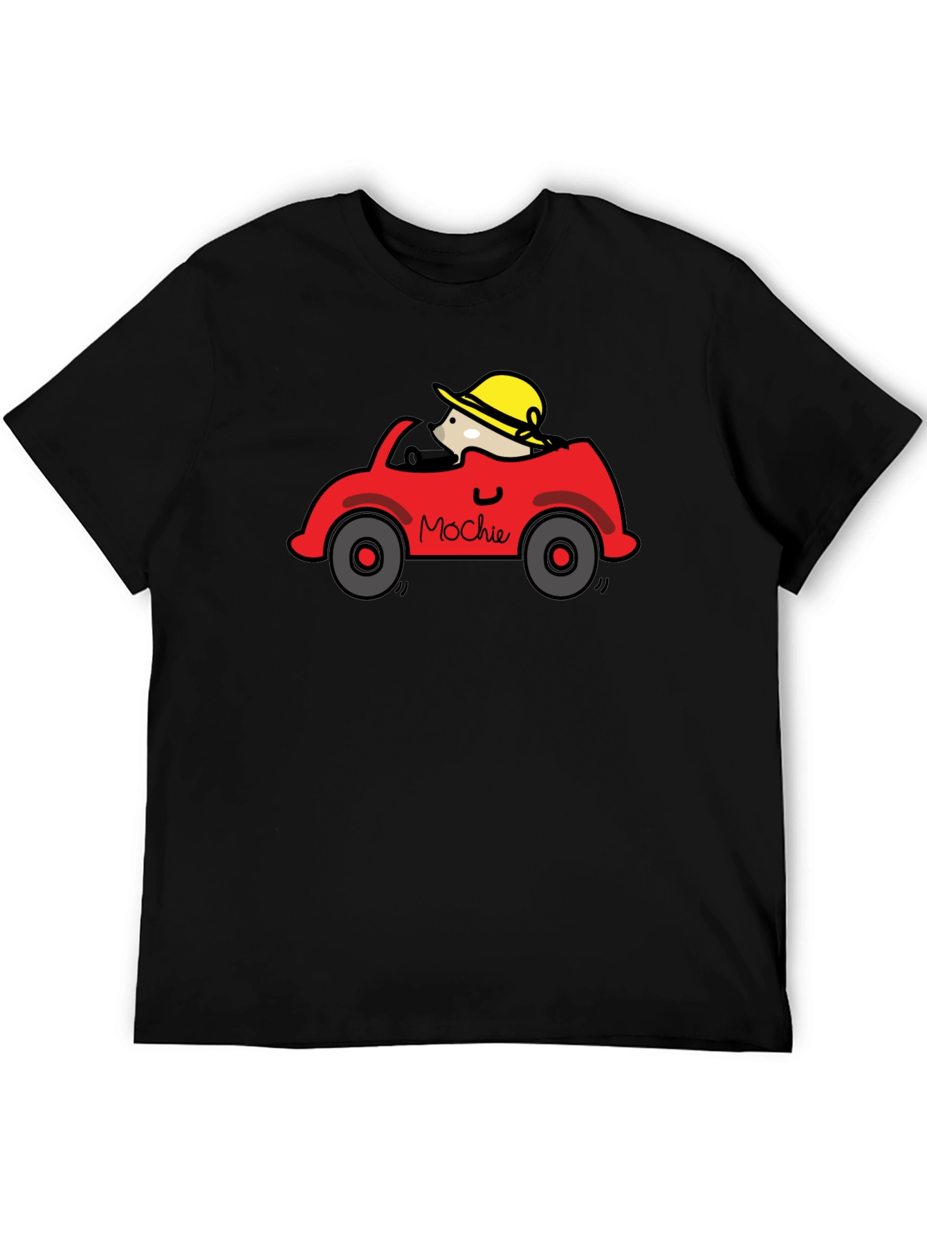 Mochies Car T-Shirt - Cartoon Graphic Tee
