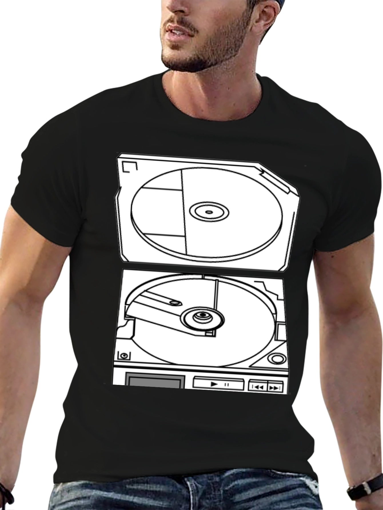 Retro Turntable Graphic T-Shirt