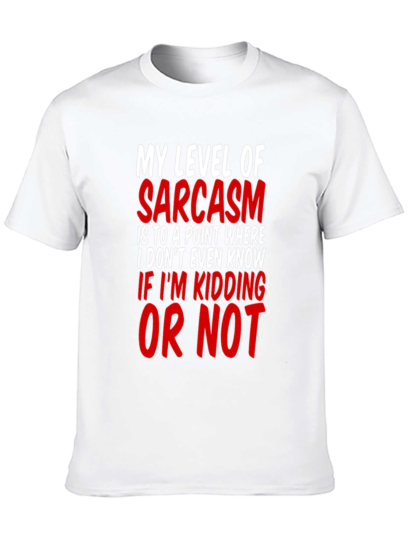 Sarcasm Level Mens T-Shirt Funny Graphic Tee