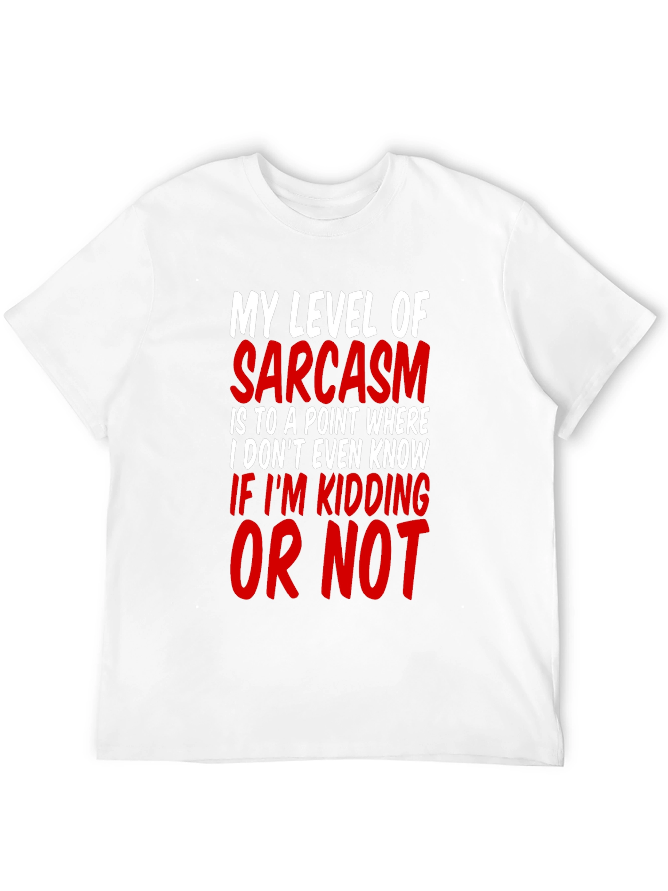 Sarcasm Level Mens T-Shirt Funny Graphic Tee