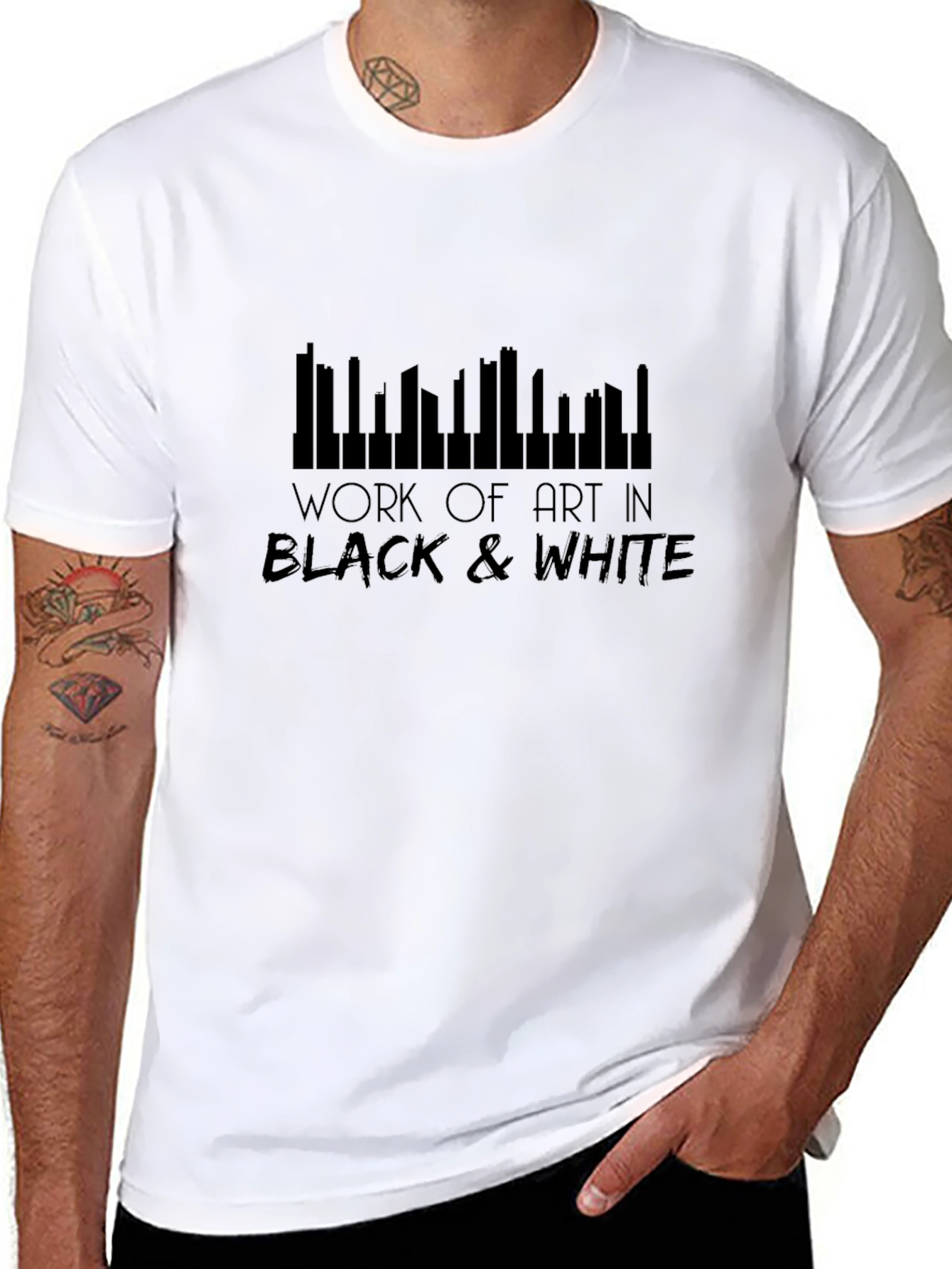 Black & White Art Graphic Tee
