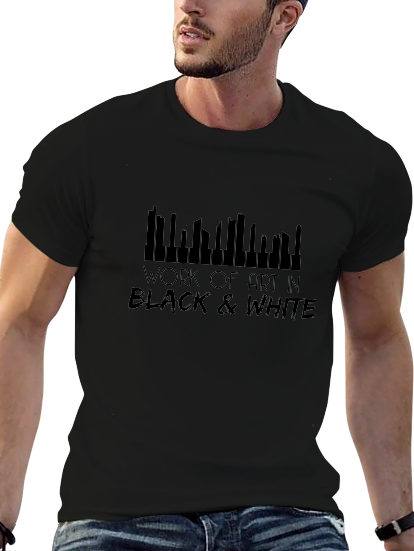 Black & White Art Graphic Tee