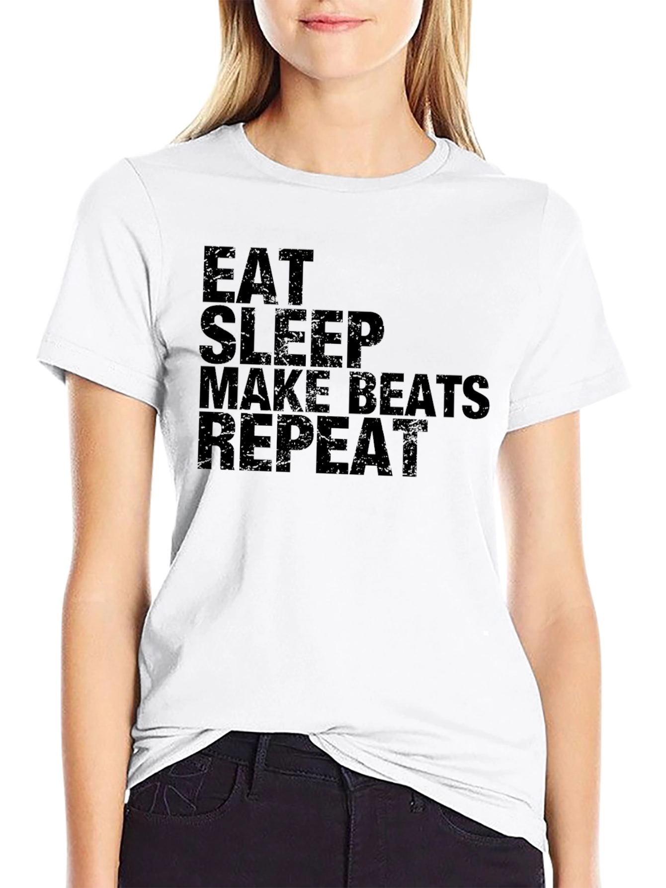 Eat Sleep Make Beats Repeat Graphic T-Shirt