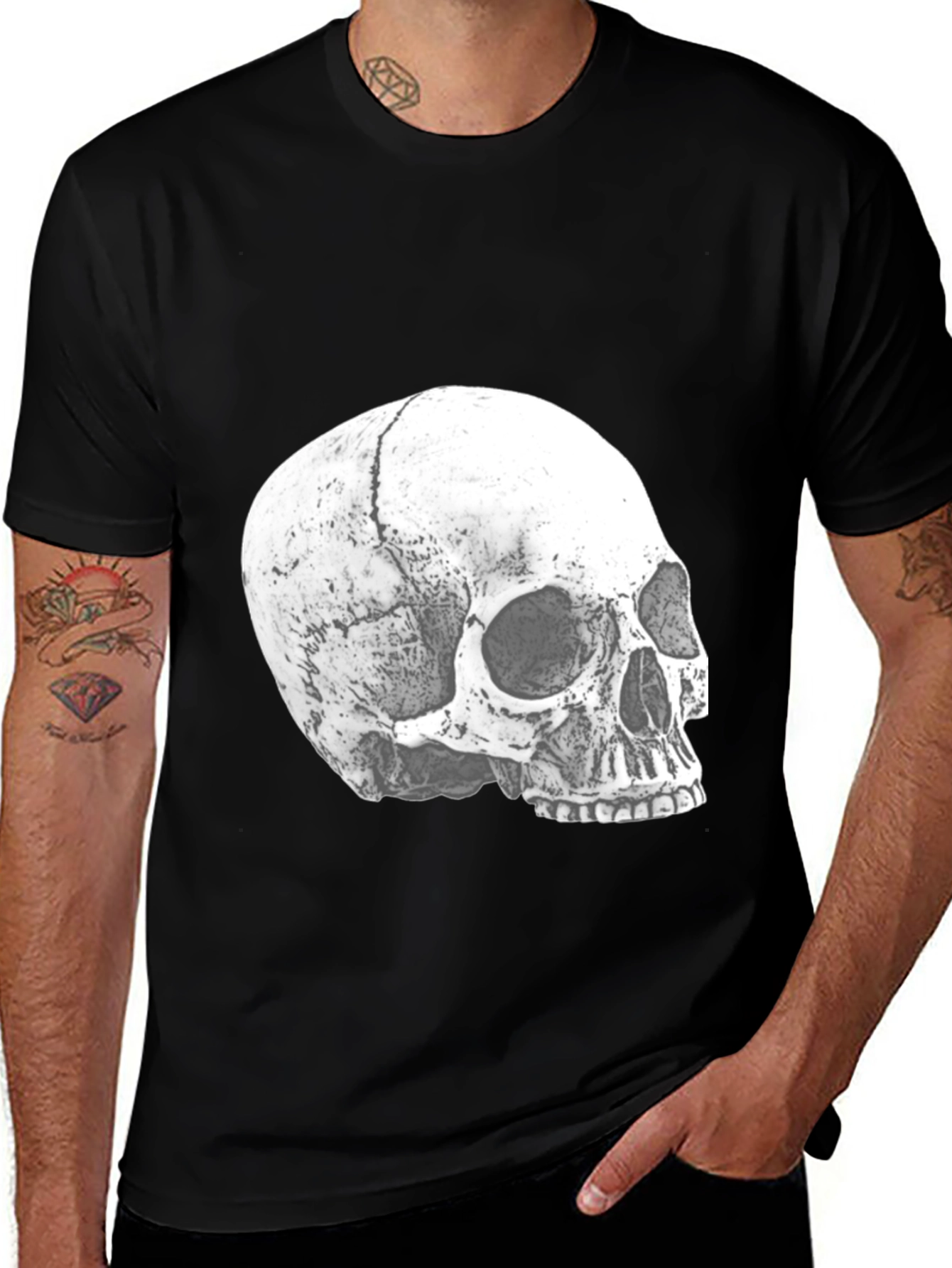 Skull Graphic T-Shirt - Black