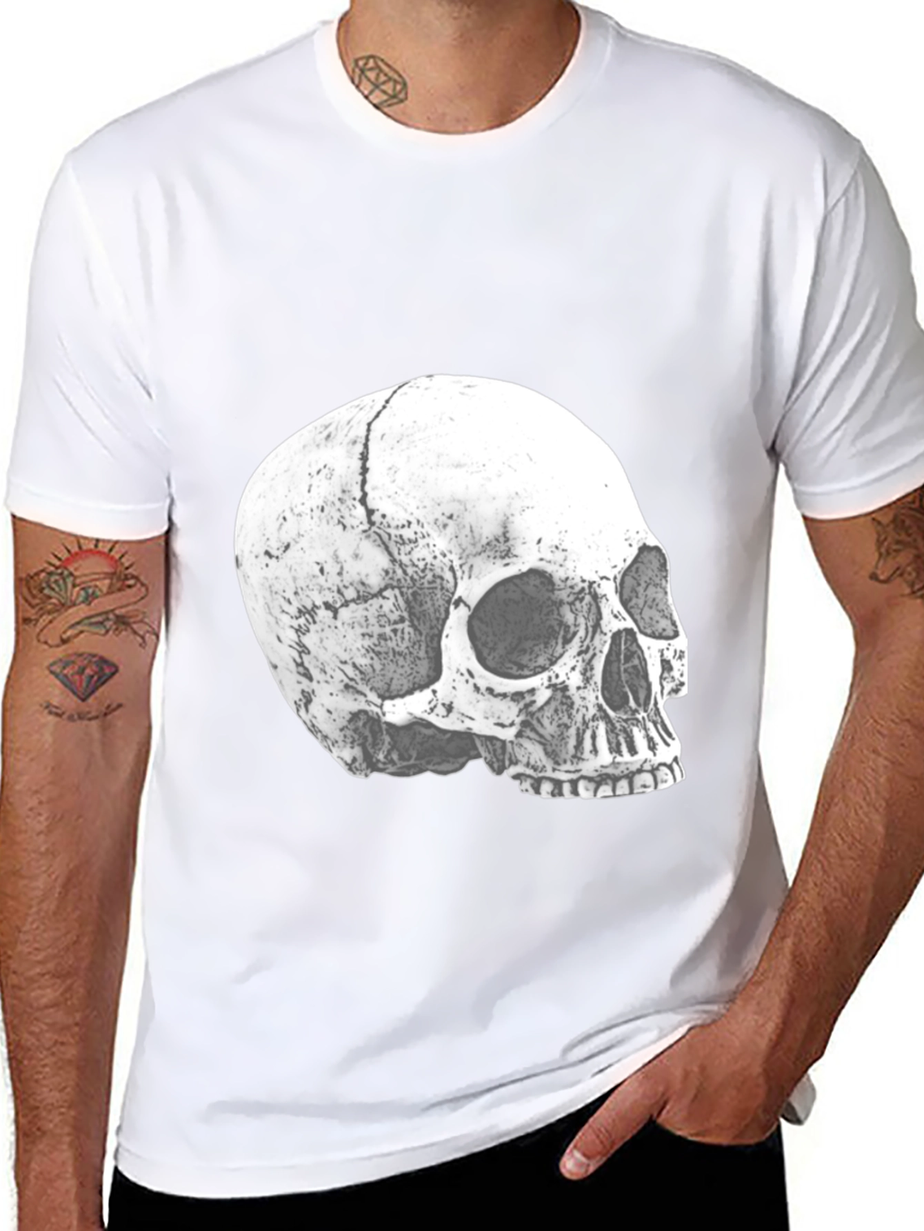 Skull Graphic T-Shirt - Black