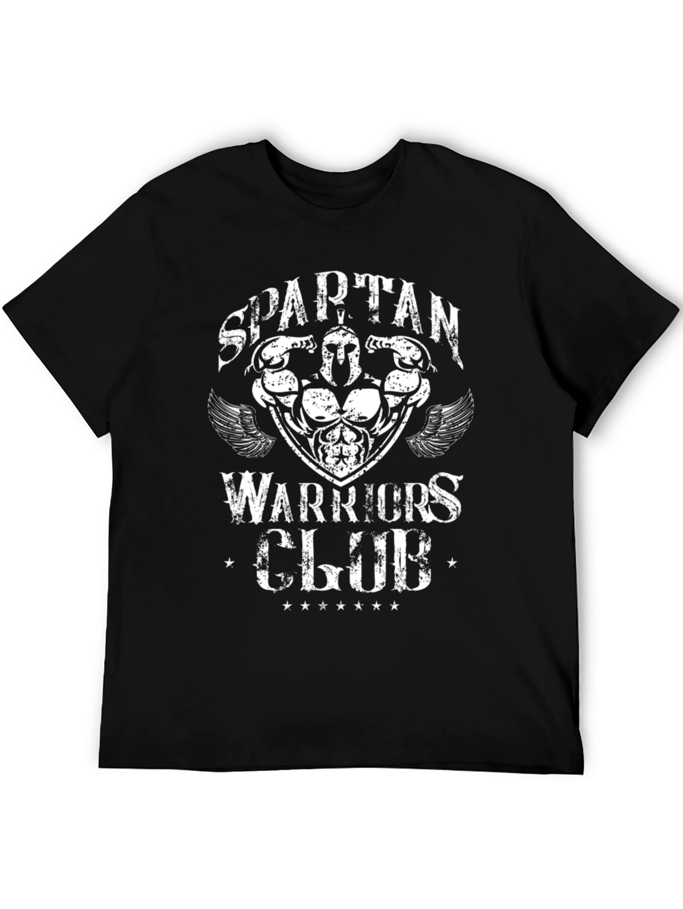 Spartan Warrior Club Graphic T-Shirt - Black