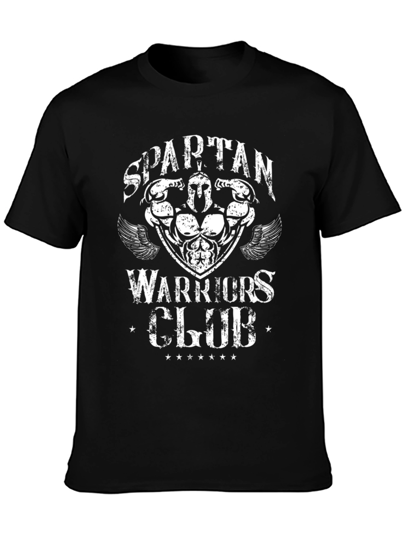 Spartan Warrior Club Graphic T-Shirt - Black
