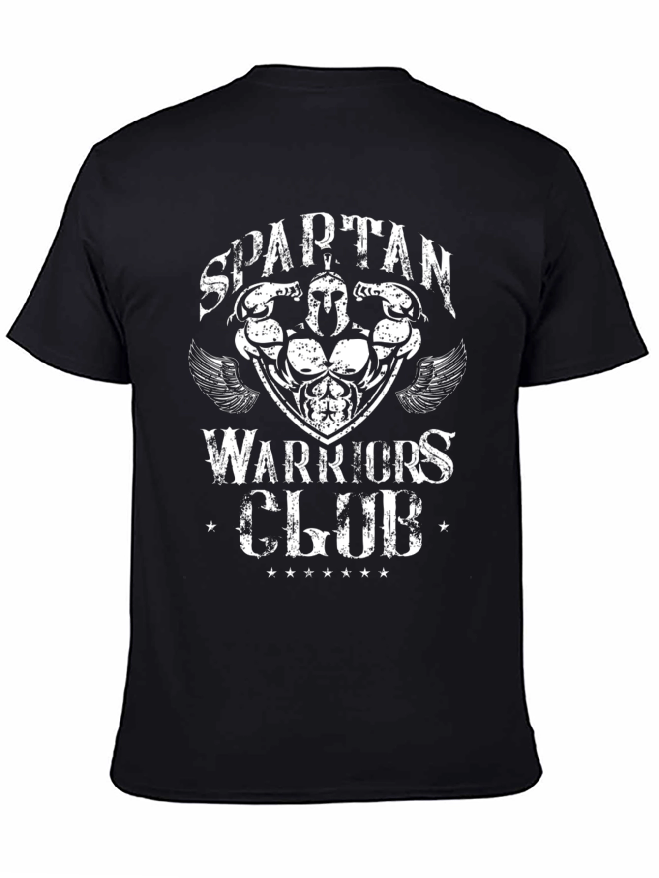 Spartan Warrior Club Graphic T-Shirt - Black