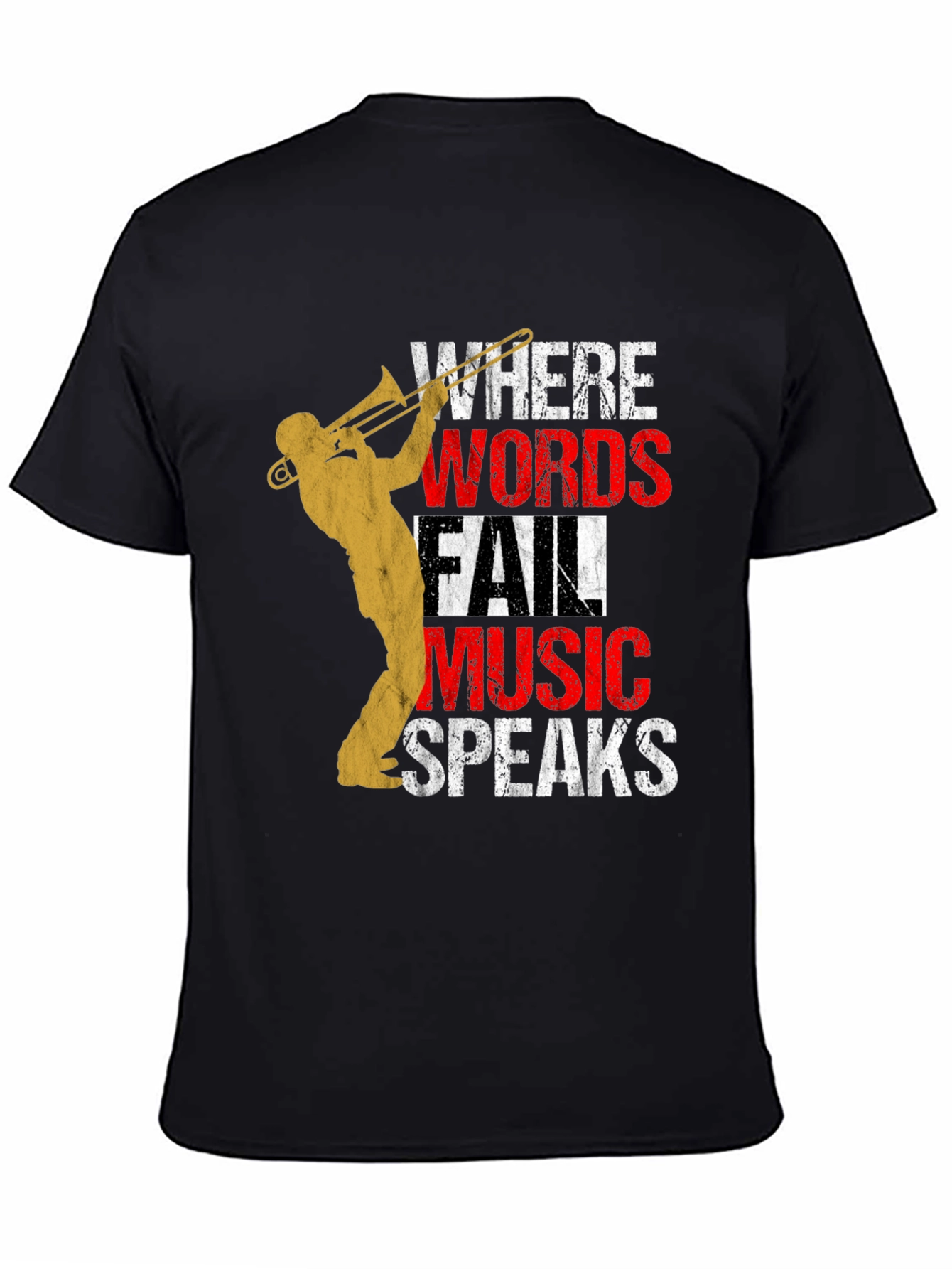 Music Speaks T-Shirt - Trombone Player Design